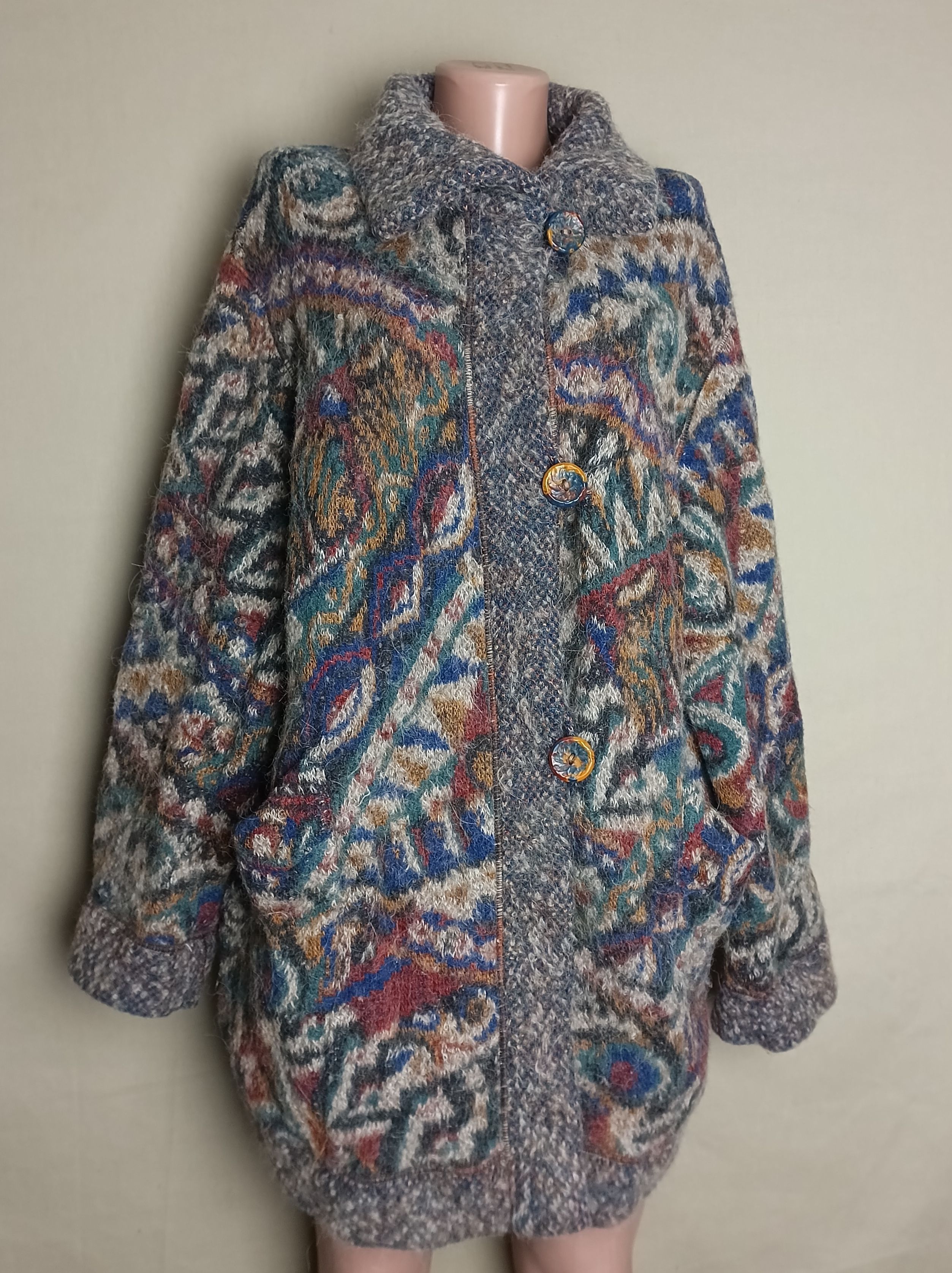 Missoni × Vintage MISSONI Floral 80s Wool Mohair Alpaca Doubleside Coat S Size S / US 4 / IT 40 - 1 Thumbnail