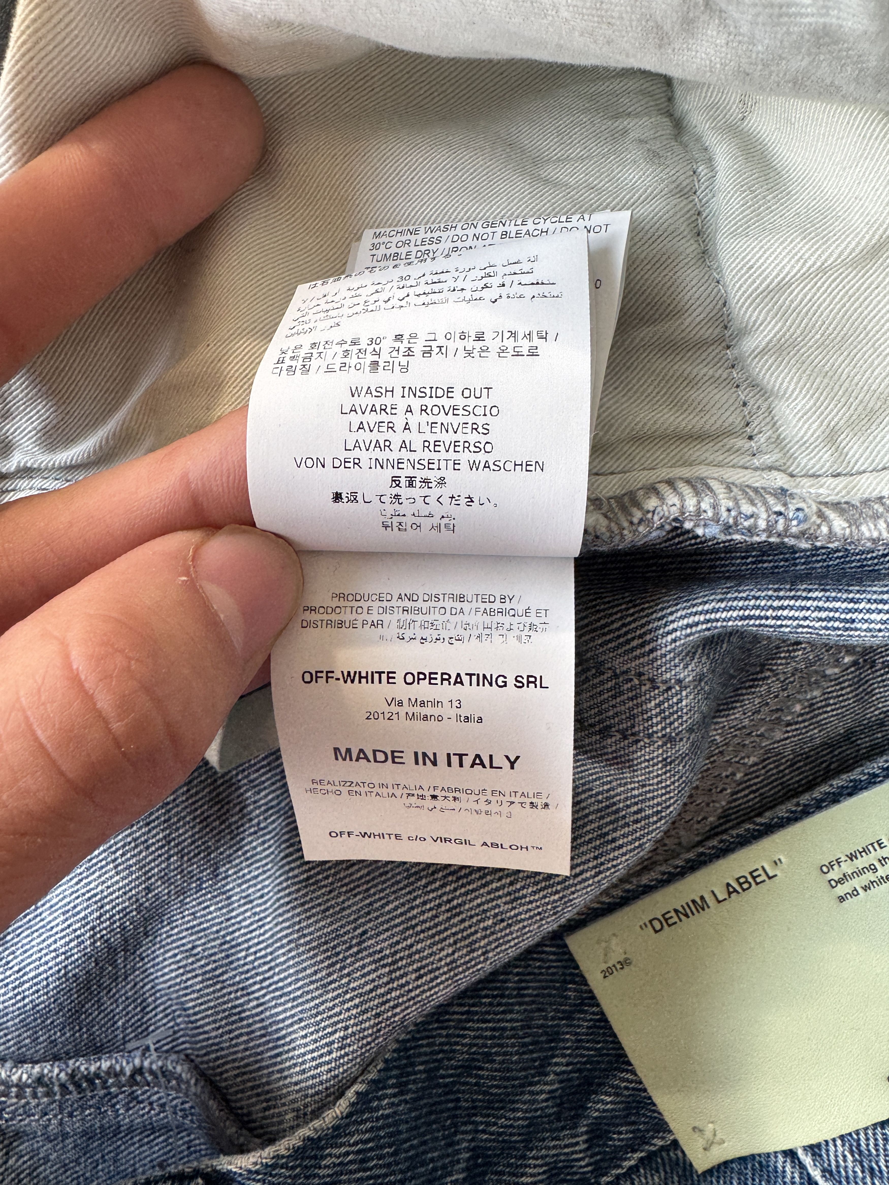 Off-White Paint-Splattered Degrade Denim Jeans Size US 34 / EU 50 - 25 Thumbnail