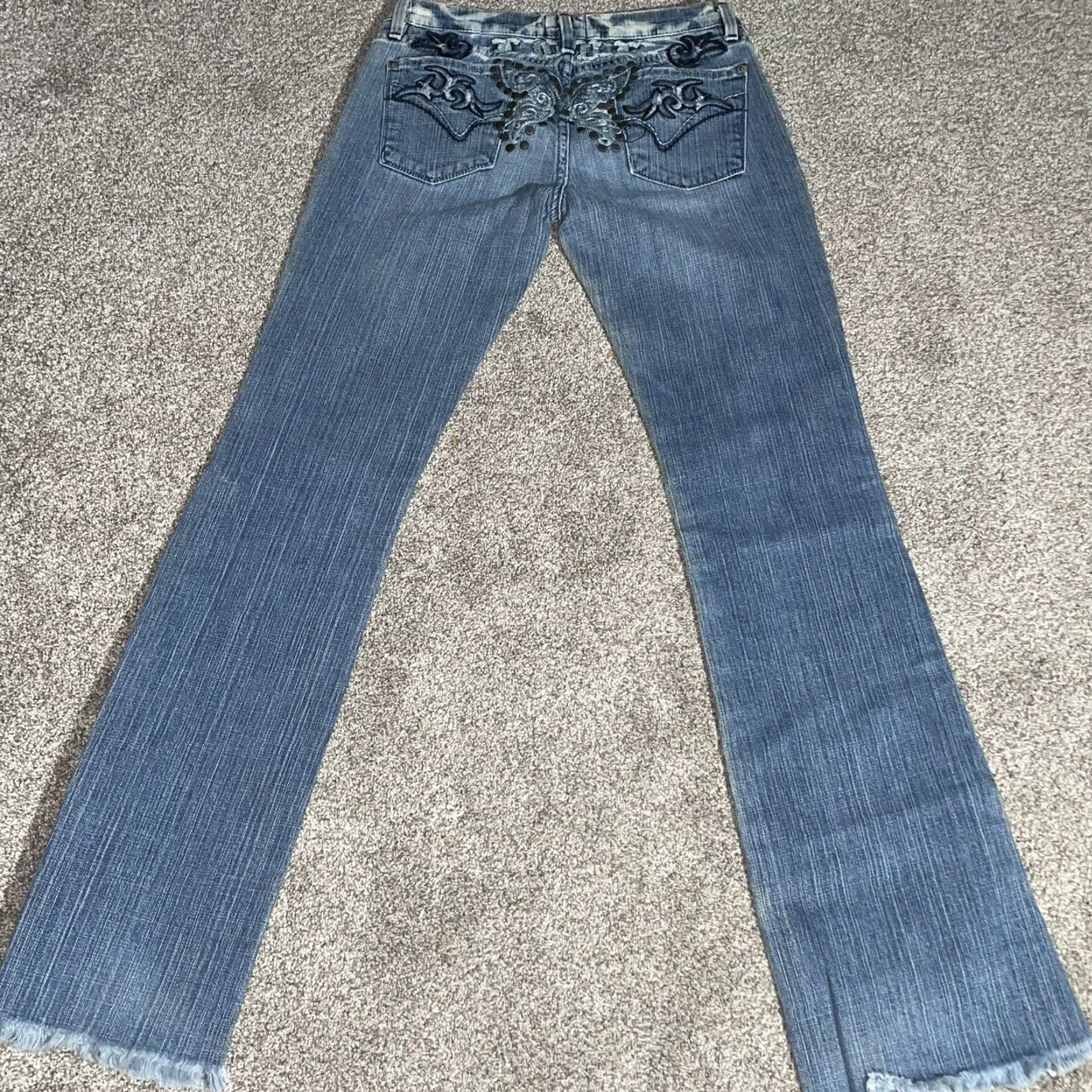 Vintage VINTAGE People4Peace Jeans Womens 28 Regular Cotton Blend Blue USA Straight 28x32 Womens Size 28" / US 6 / IT 42 - 6 Thumbnail