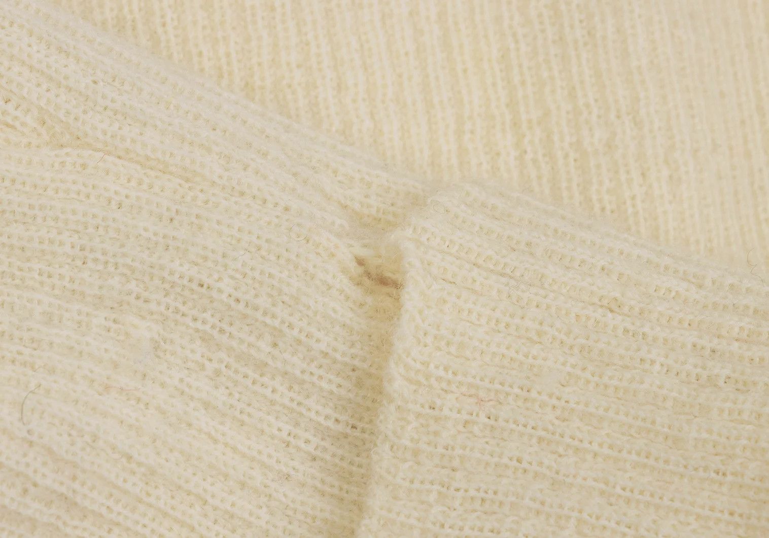 Jean Paul Gaultier Wool Ribbed Knit Sweater in Cream Size 48 Size US M / EU 48-50 / 2 - 8 Thumbnail