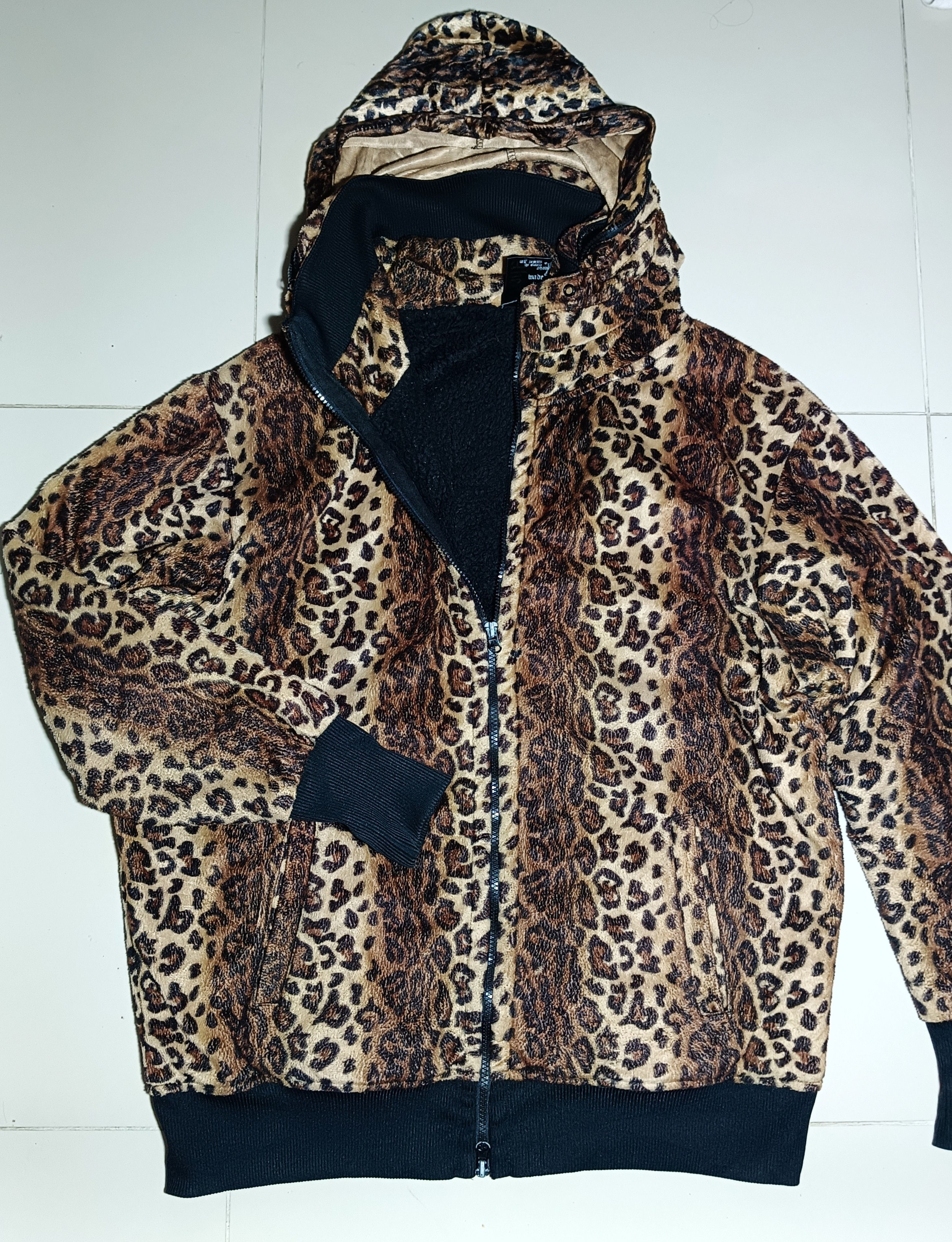 Hysteric Glamour Leopard Sweater Zip Hoodie Jacket Clash Ahead Size US XL / EU 56 / 4 - 4 Thumbnail