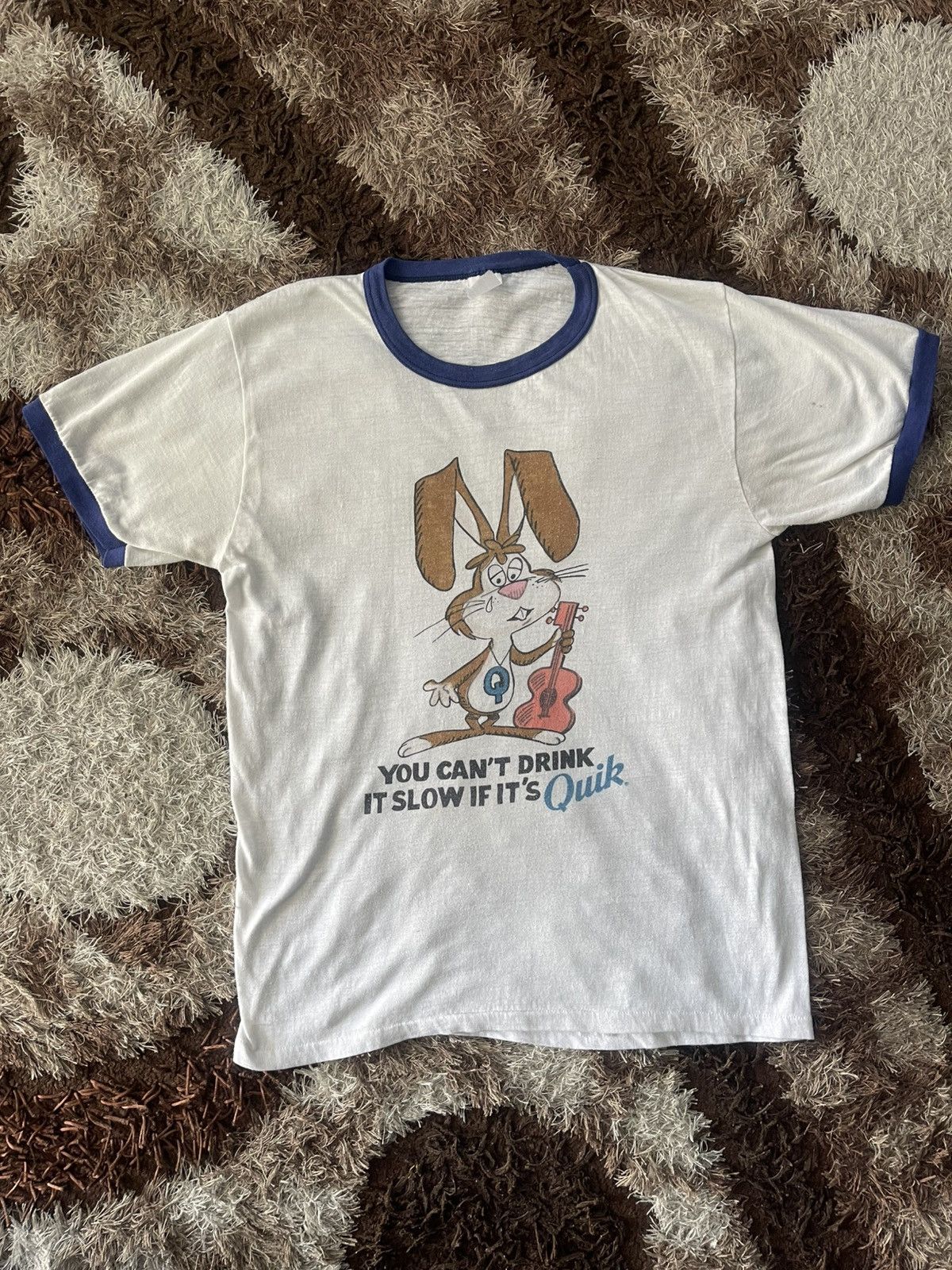Vintage 🔥HOT🔥 VINTAGE 70S NESQUIK QUIK ORIGINAL RINGER TEE VERY RARE Size US M / EU 48-50 / 2 - 1 Thumbnail