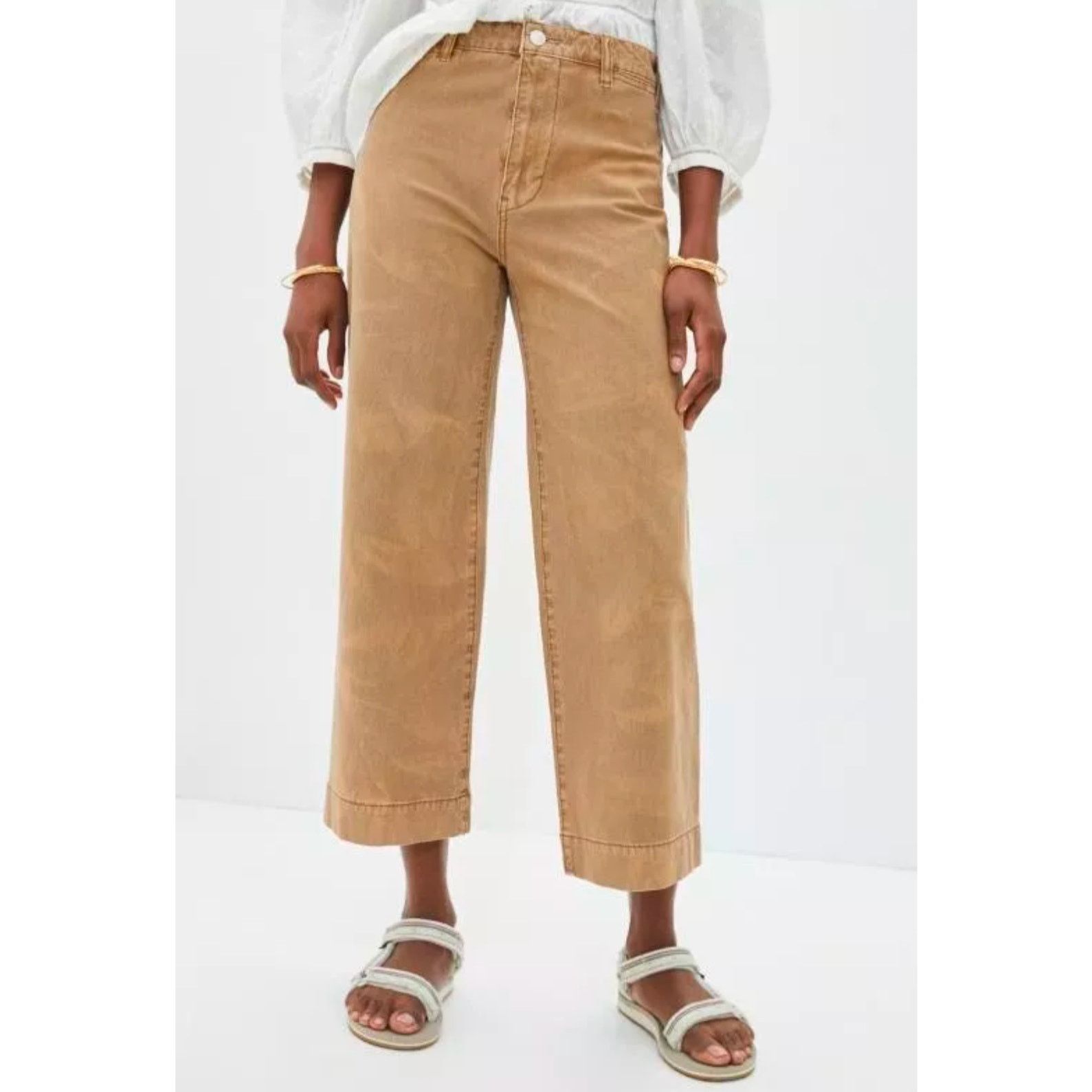Anthropologie Anthropologie Pilcro - Cropped Wide-Leg / 28 / Taupe / NWT Size 28" / US 6 / IT 42 - 1 Thumbnail