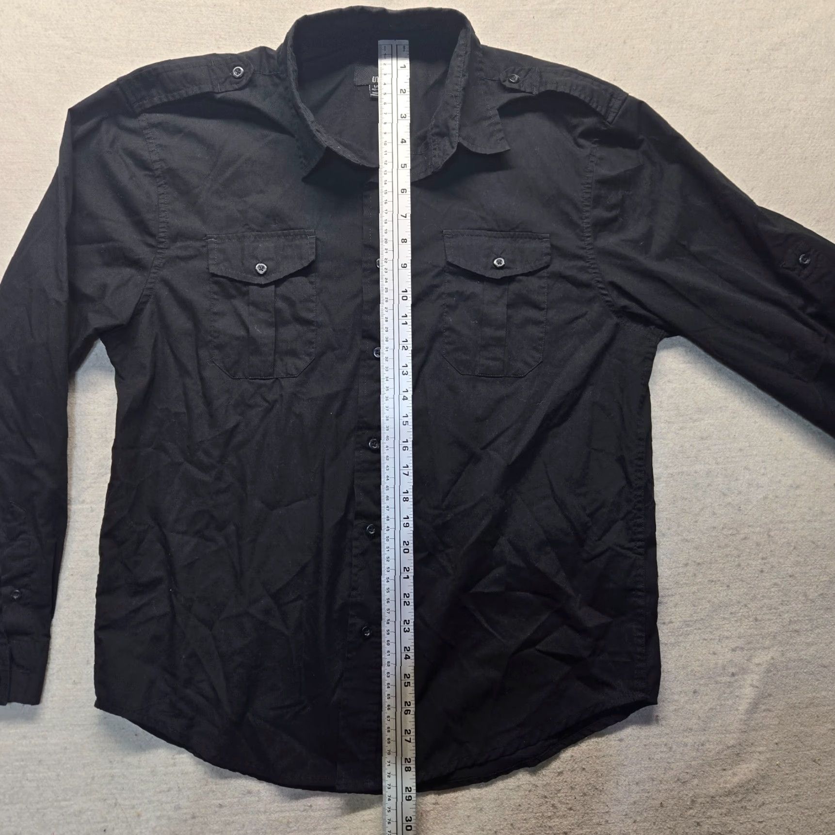 Vintage Utopia Shirt Solid Black Long Sleeve Casual Button Up Adult Men's Size L Large Size US L / EU 52-54 / 3 - 6 Thumbnail