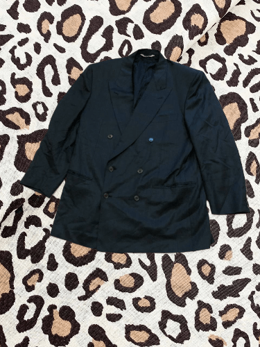 Lanvin Lanvin Paris Vintage 90s Double Breasted Blazer Jacket Size 52R - 1 Thumbnail