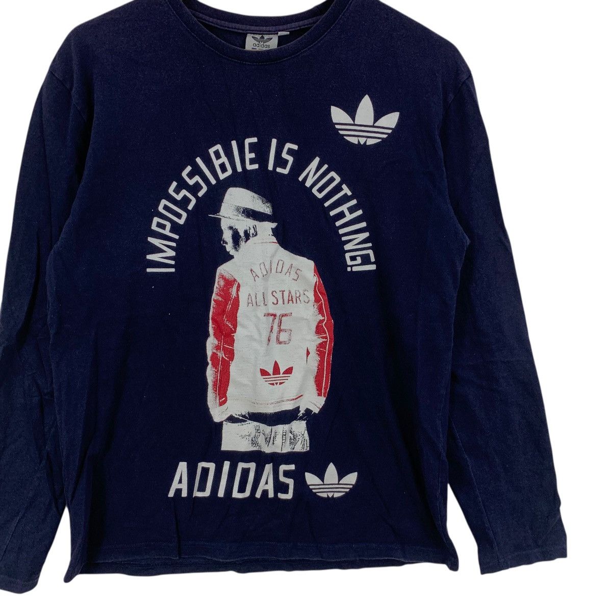 Adidas Vintage ADIDAS ORIGINALS All Stars Impossible Is Nothing Tee Size US L / EU 52-54 / 3 - 6 Thumbnail