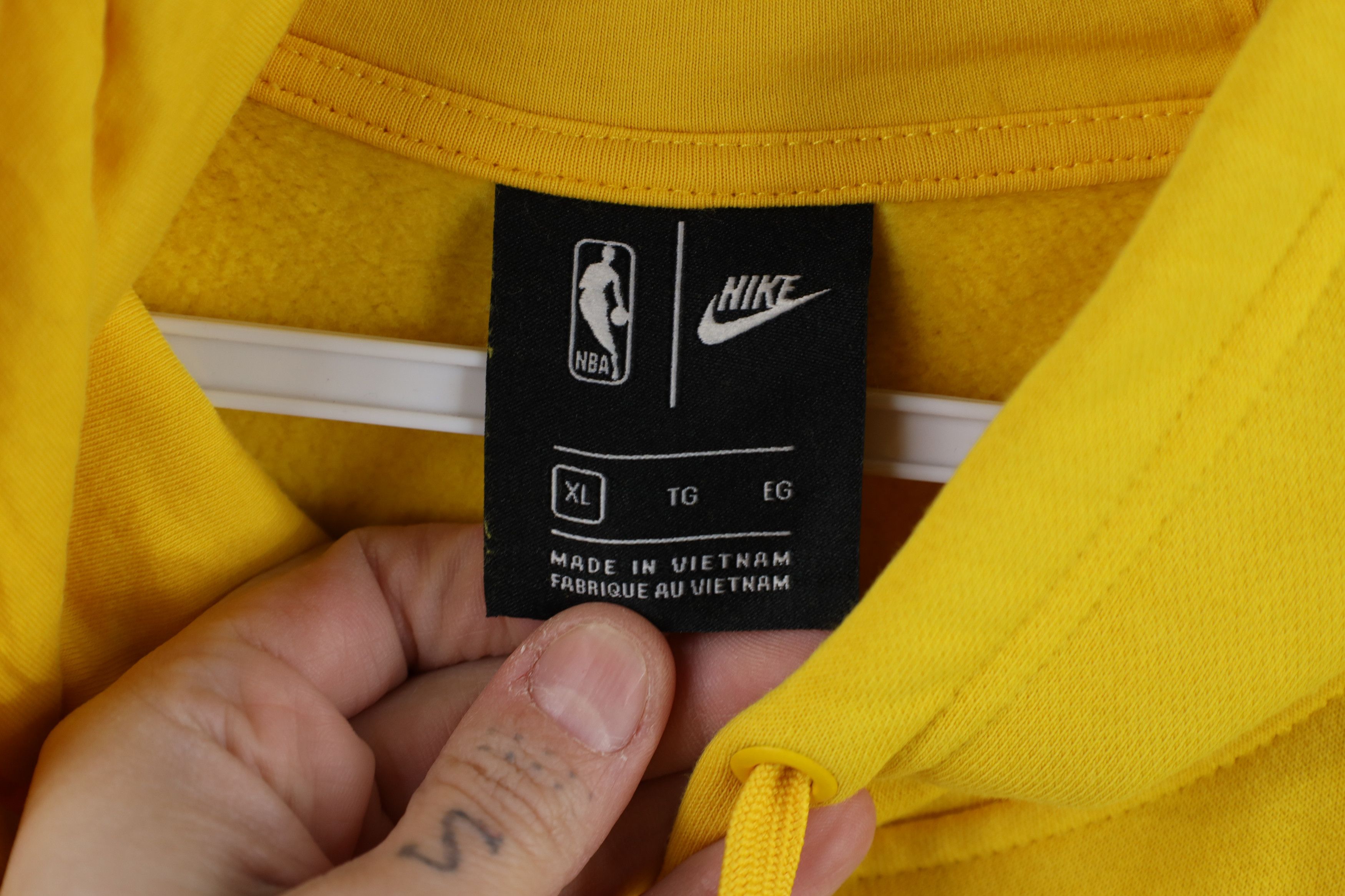 Nike × Vintage Nike NBA The Bay Golden State Warriors Basketball Hoodie Size US XL / EU 56 / 4 - 4 Thumbnail