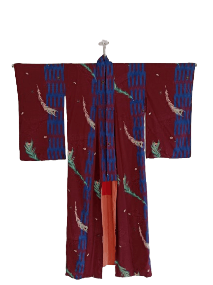 Japanese Brand × Vintage Vintage Yukata Silk Kimono Nice Motif Japanese Brand Size ONE SIZE - 1 Thumbnail