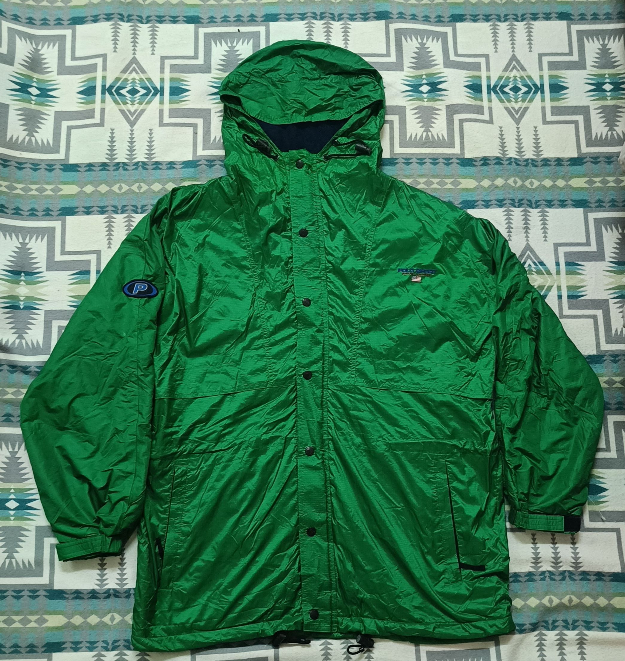 Polo Ralph Lauren 🔥🔥Rare Vintage 90s Polo RL Sport Windbreaker Jacket Size US L / EU 52-54 / 3 - 3 Thumbnail