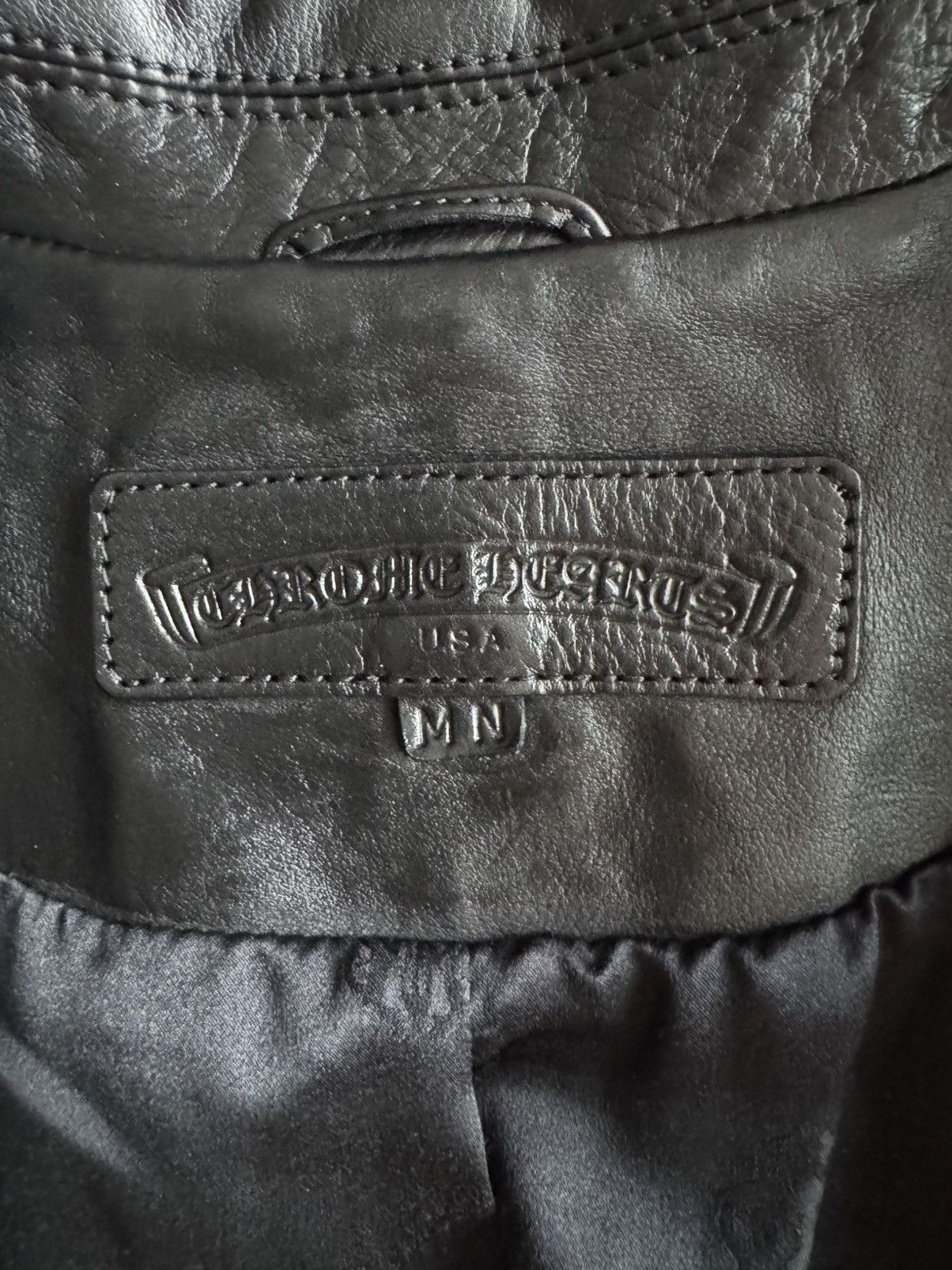 Chrome Hearts CHROME HEARTS Custom 1 of 1 Black Leather Suit Jacket Size 48L - 5 Thumbnail