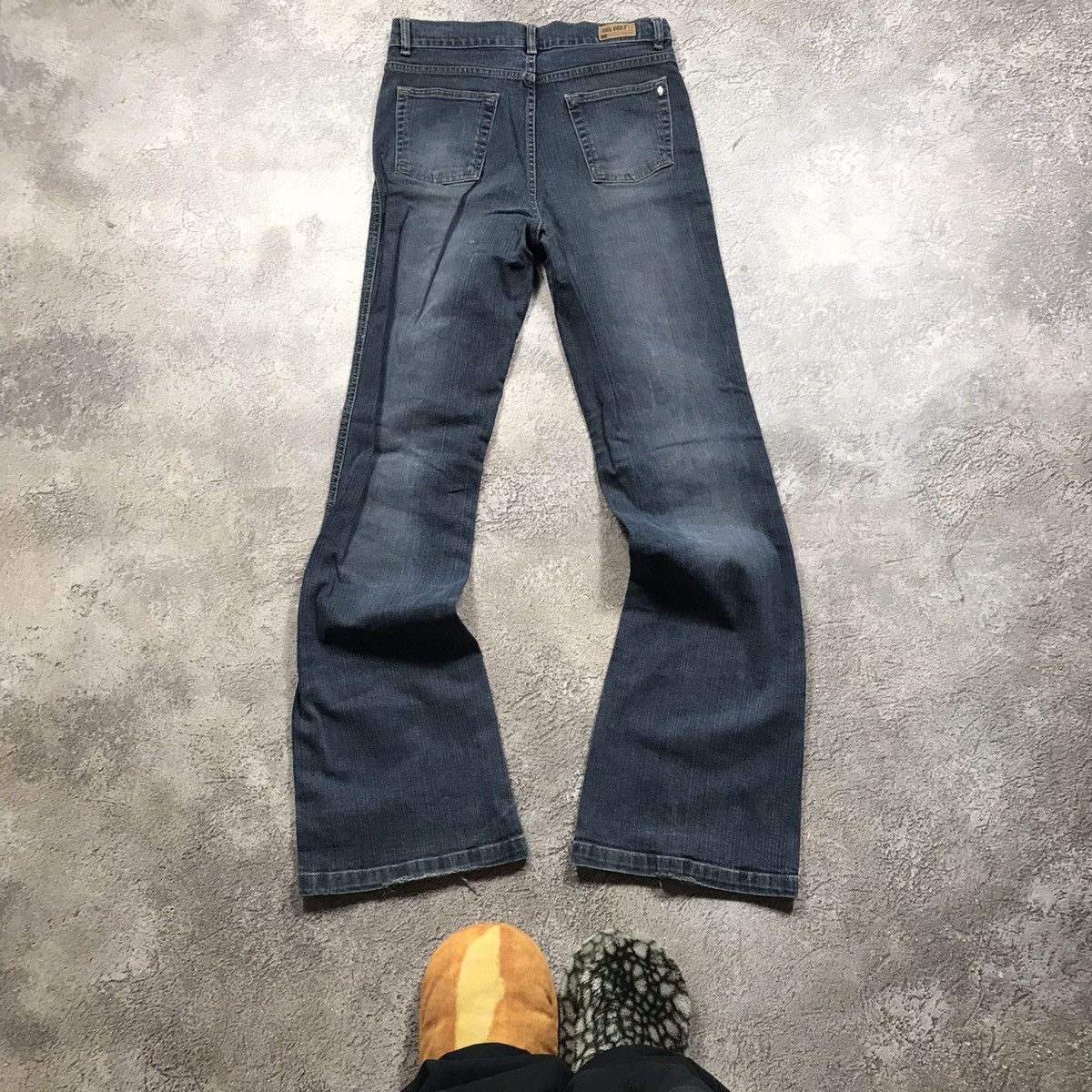 Vintage Vintage 90s Distressed Baggy Wide Leg Jeans Grunge Thrashed Size 27" / US 4 / IT 40 - 4 Thumbnail