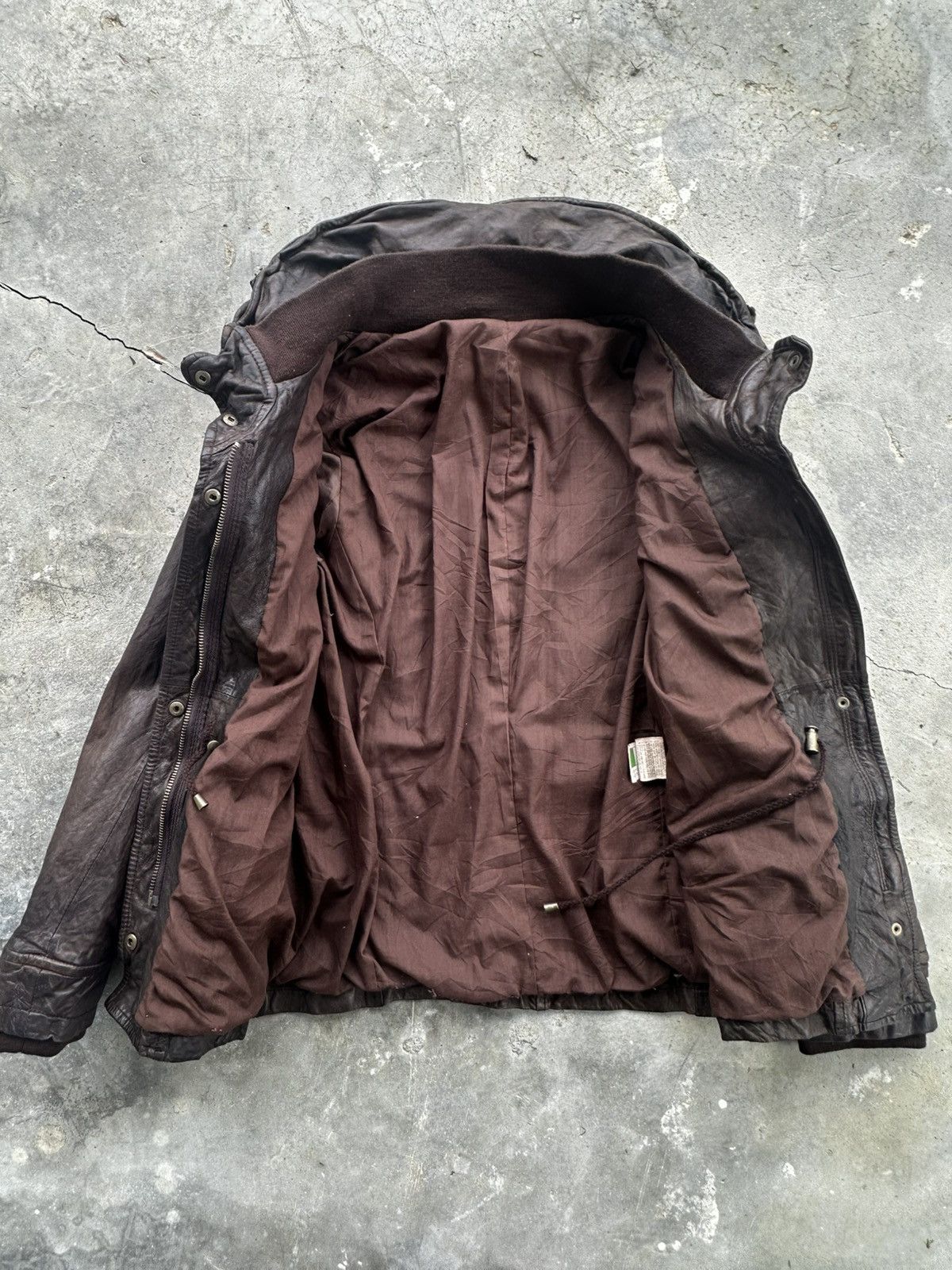 Le Grande Bleu (L.G.B.) Vintage Bono Sheepskin Leather Hooded Jacket Size US S / EU 44-46 / 1 - 7 Thumbnail