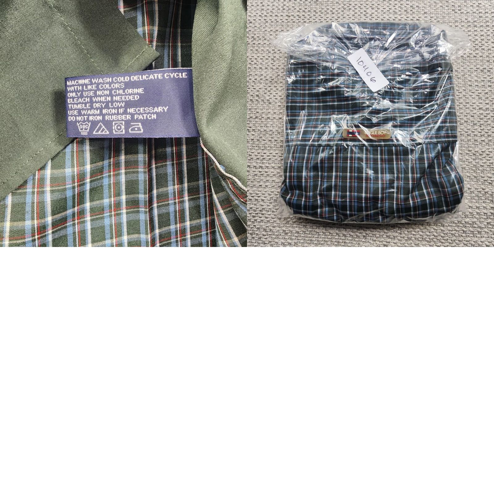 Bugle Boy VINTAGE Bugle Boy Shirt Mens M Green Plaid Long Sleeve Button-Up Utility Pockets Size US M / EU 48-50 / 2 - 10 Thumbnail