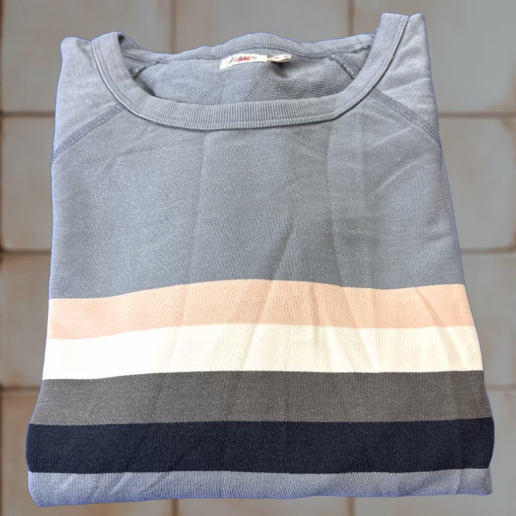 Faherty Faherty Coastal Cloud Crew Sweatshirt Blue Striped Womens XL Size XL / US 12-14 / IT 48-50 - 1 Thumbnail