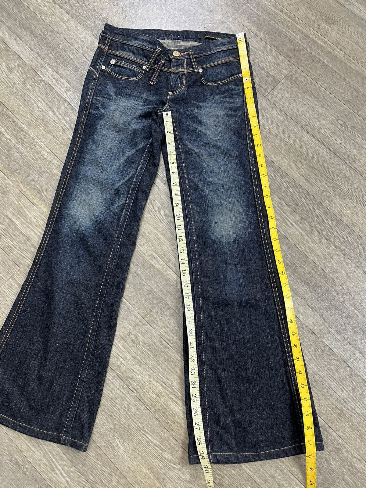 Japanese Brand Y2K Something Edwin Faded Bootcut Flared Jeans Lgb Style Size US 27 - 19 Thumbnail