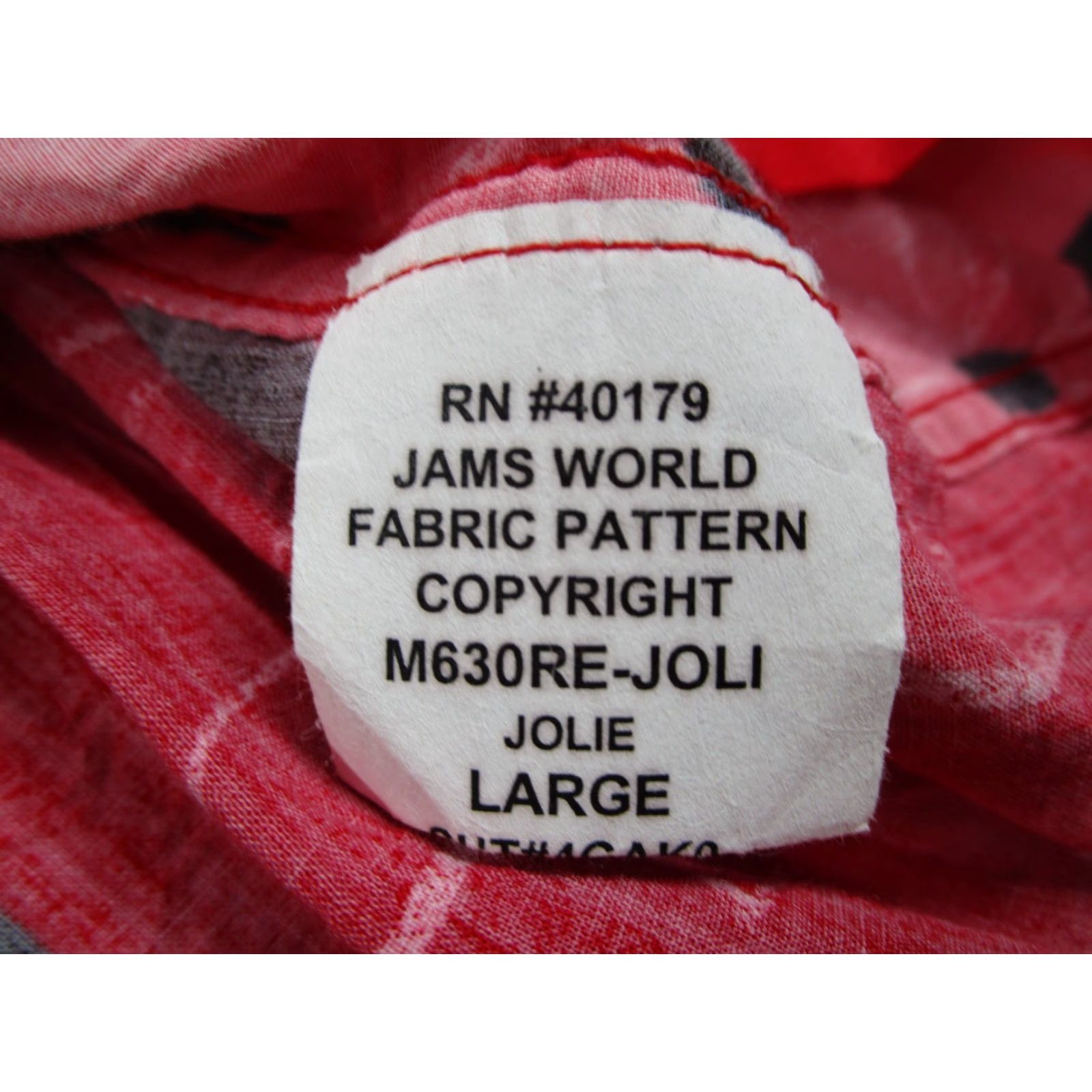 Jams World VINTAGE Jams World Shirt Mens L Red Jolie Floral Rayon Hawaiian Aloha Tiki USA Size US L / EU 52-54 / 3 - 4 Thumbnail