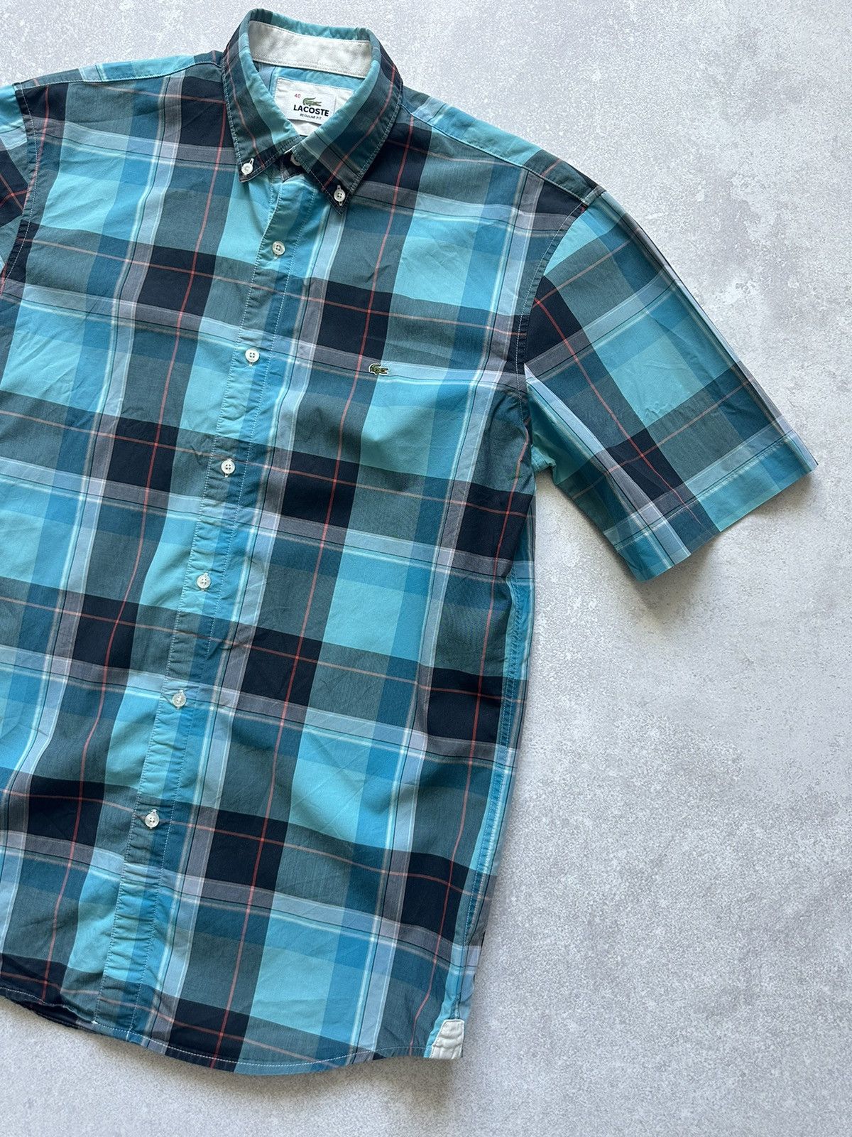 Lacoste Lacoste short sleeve shirt classic nova check size 40 Size US M / EU 48-50 / 2 - 2 Thumbnail