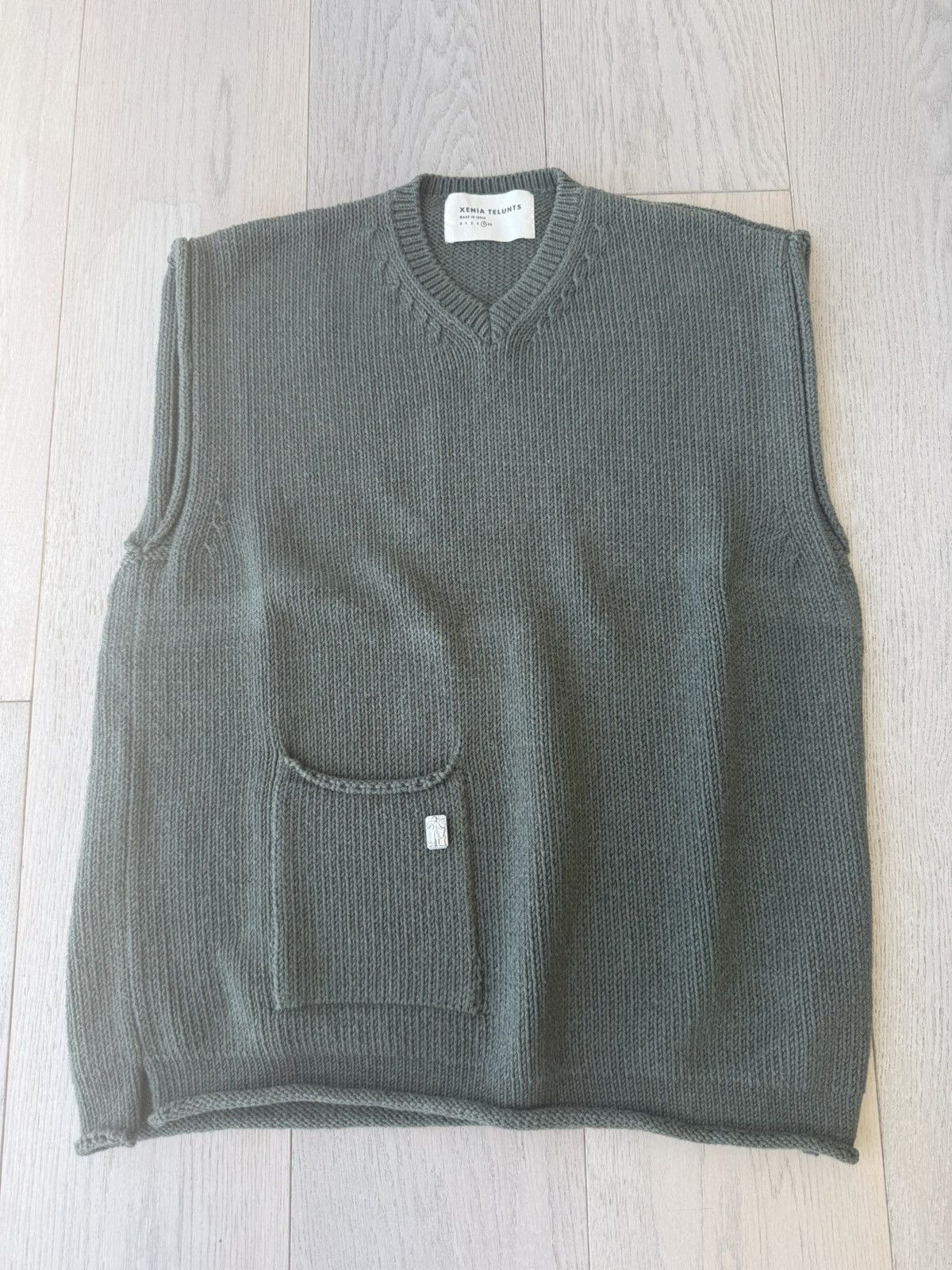 XENIA TELUNTS Xenia Telunts Green / Grey (“Khaki”) Fisherman Vest Size US XL / EU 56 / 4 - 1 Thumbnail