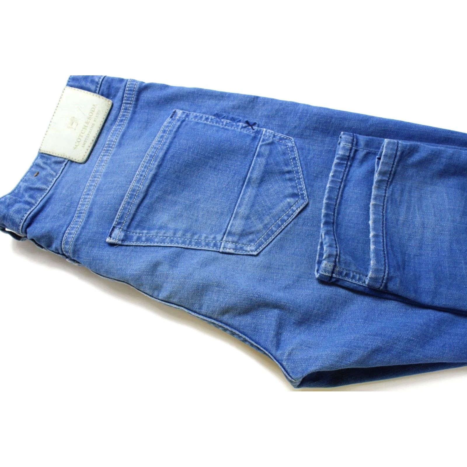 Scotch & Soda SCOTCH & SODA Men's Jeans Skim Slim Fit W31/L32 Zip Fly Casual Faded Whiskers Size US 31 - 5 Thumbnail