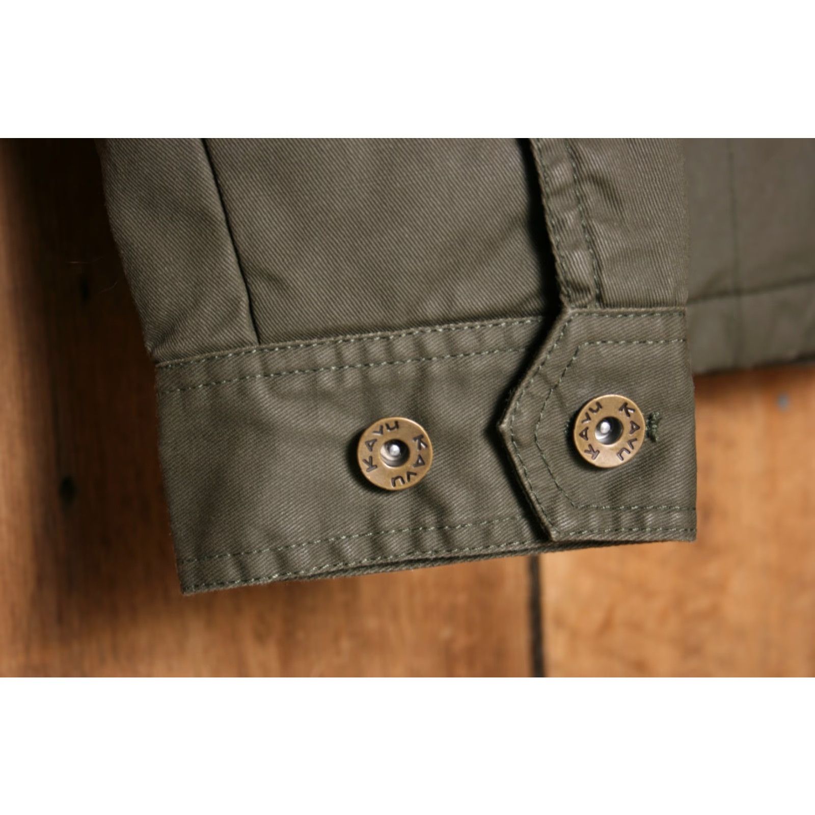KAVU KAVU Jacket Olive Green Cotton Canvas Plaid Flannel Lined Men's M Size Medium -- Excellent Condition Size US M / EU 48-50 / 2 - 5 Thumbnail