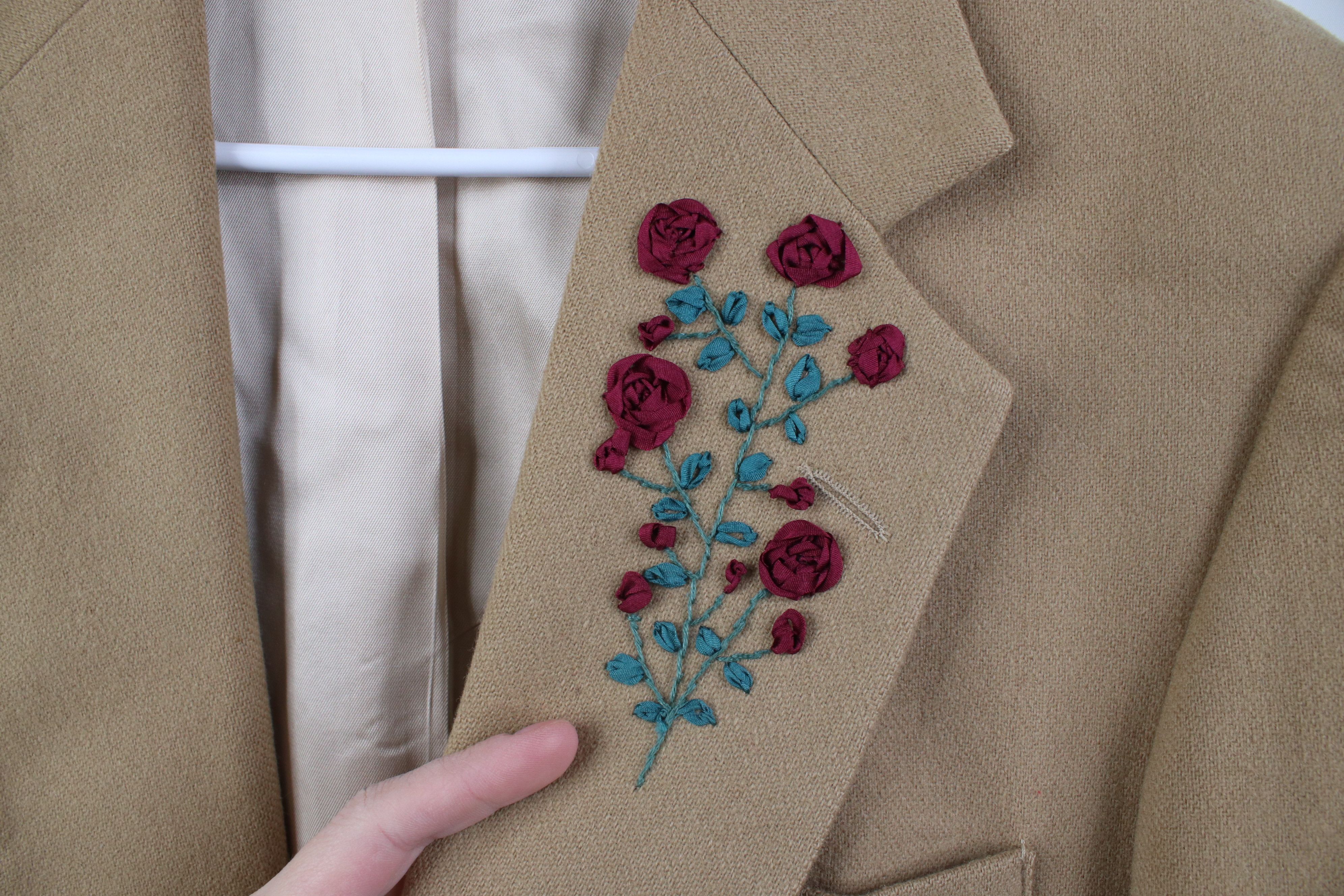 Vintage Vintage 90s Rockabilly Flower Wool Blazer Suit Jacket USA Size US XXL / EU 58 / 5 - 6 Thumbnail