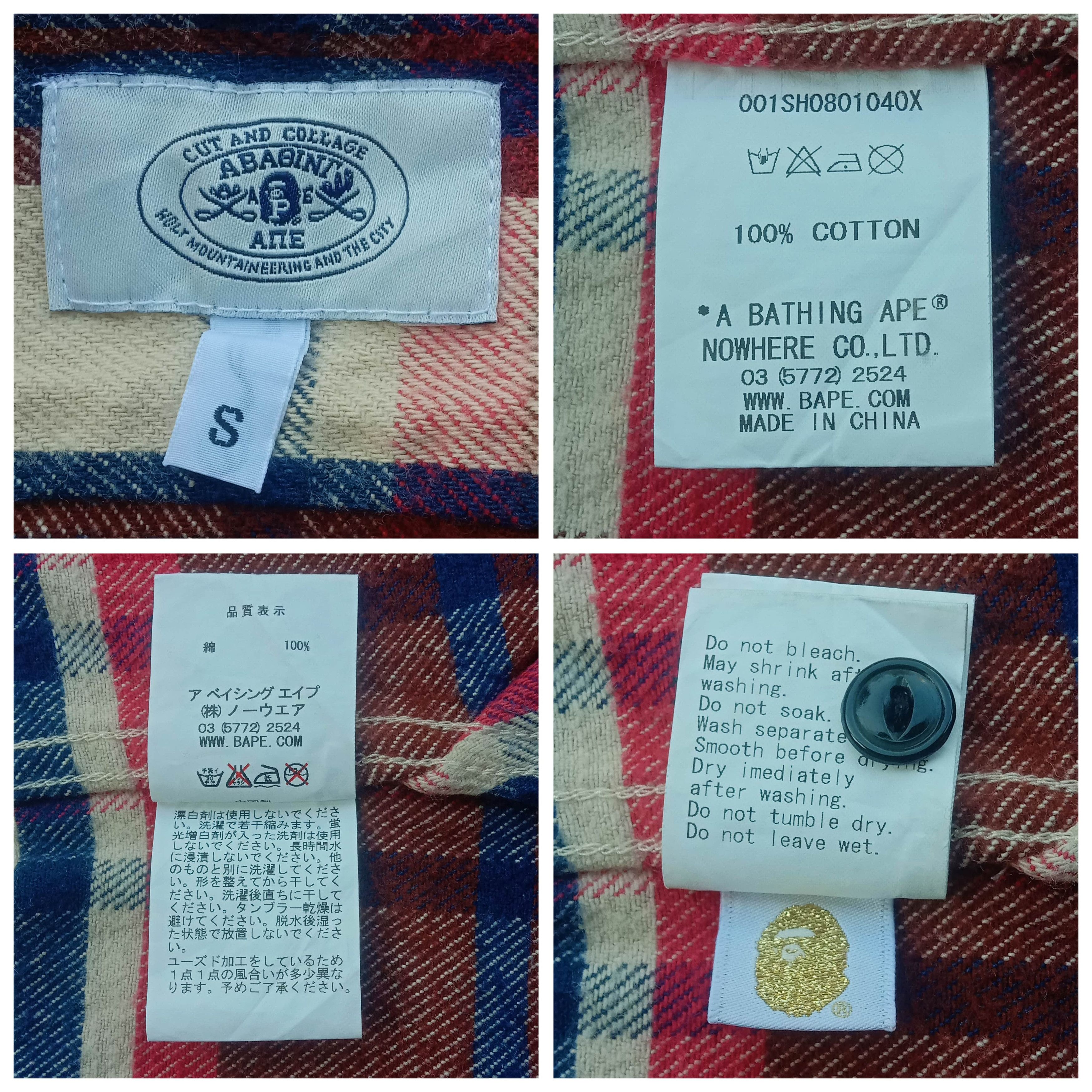 Bape 2013 Bape Check Fannel Shirt Button Up Size US S / EU 44-46 / 1 - 9 Thumbnail