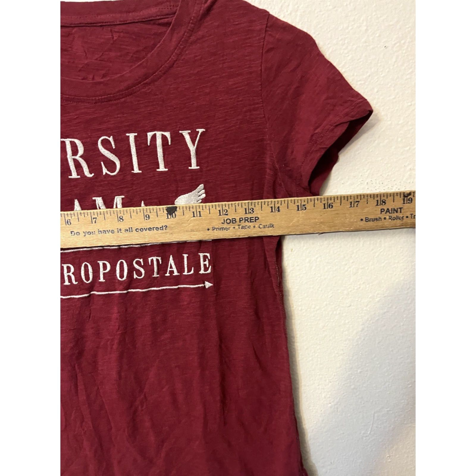 Vintage Aéropostale Logo Shirt Womens M Red Short Sleeve Crew Neck Cotton Blend Knit 60s Vintage? Size M / US 6-8 / IT 42-44 - 4 Thumbnail