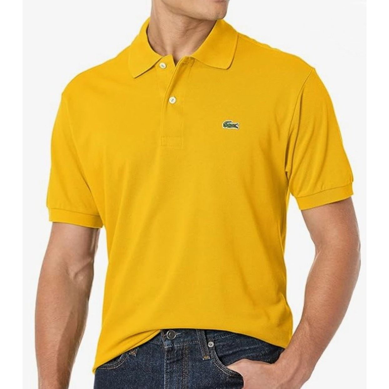 Lacoste Lacoste Men's Legacy Short L.1212 Pique Polo Yellow XS Size US XS / EU 42 / 0 - 1 Thumbnail