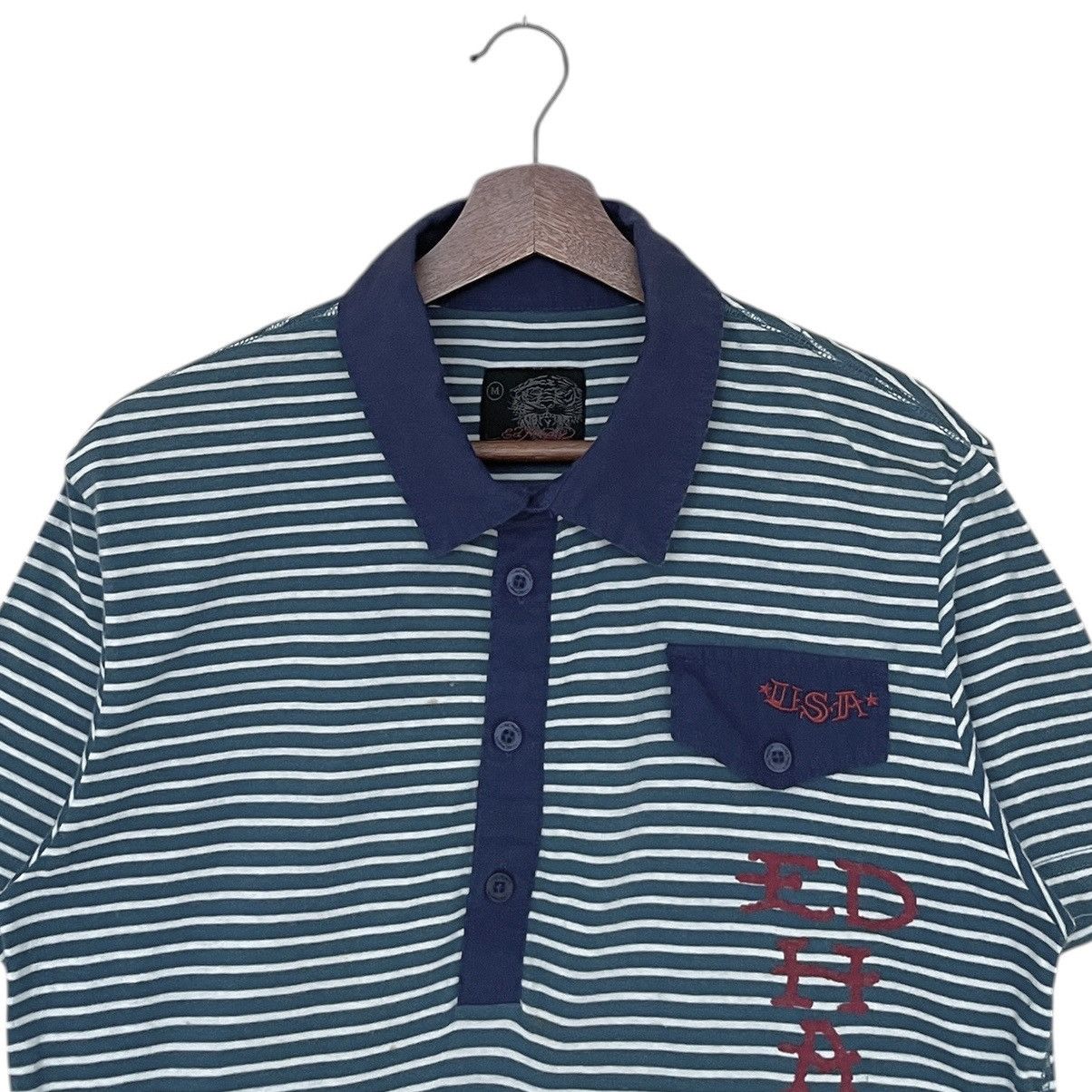 Ed Hardy Vintage Brand Ed Hardy Stripe Shirt 2000s Size US M / EU 48-50 / 2 - 7 Thumbnail