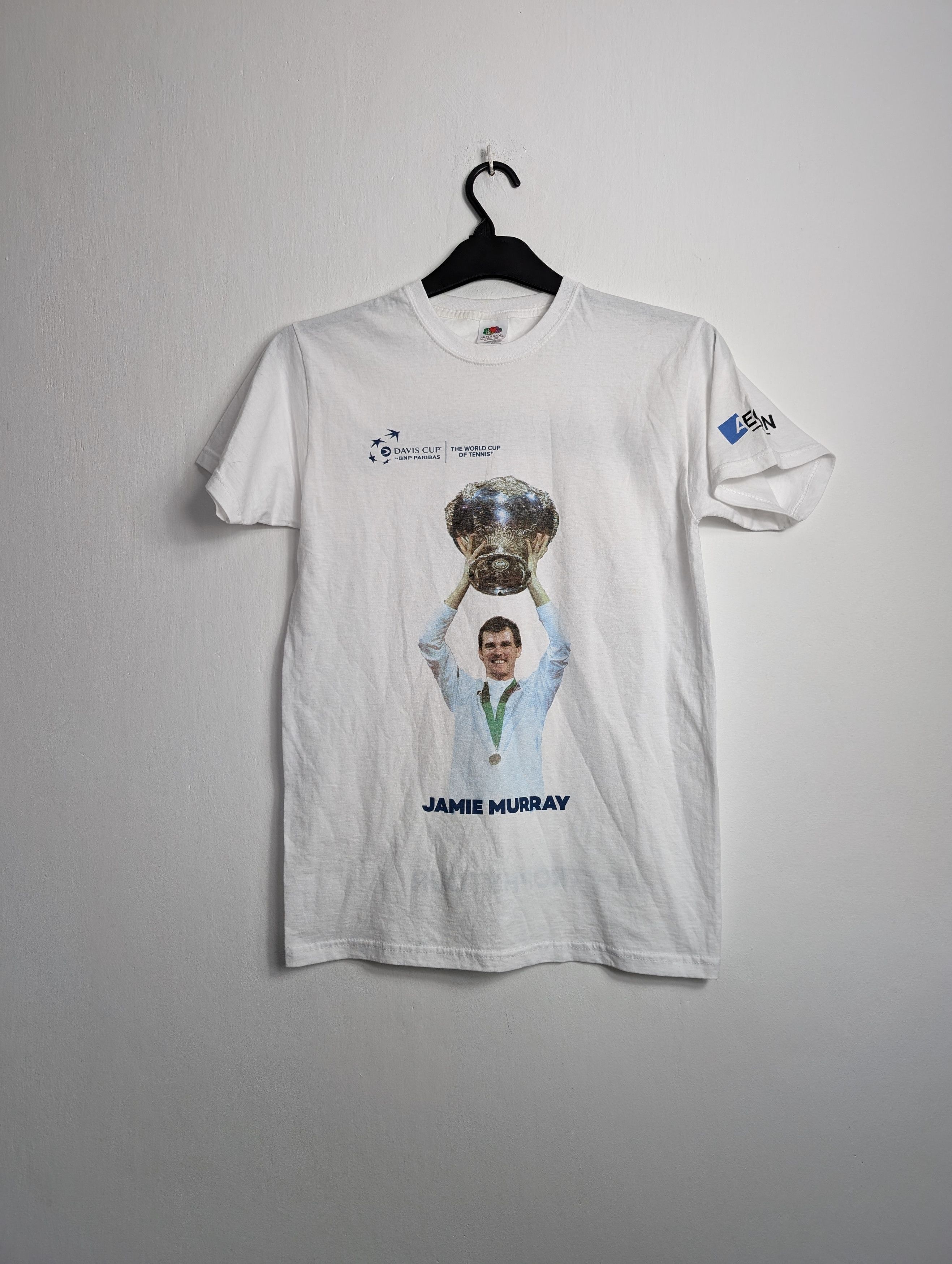 Fruit Of The Loom × Vintage Tennis Davis Cup Jamie Murray T-shirt Size US S / EU 44-46 / 1 - 1 Thumbnail