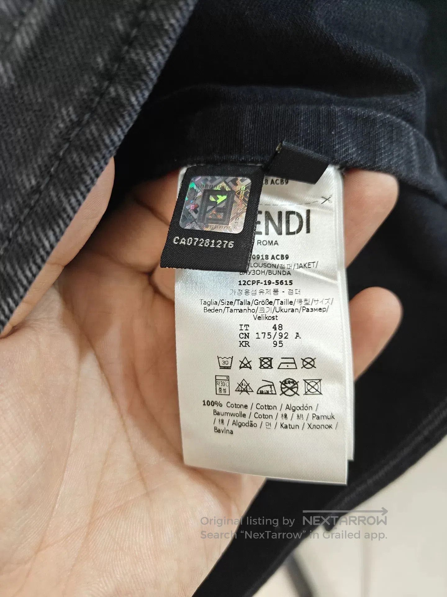 Fendi fendi logo denim jacket in black. Size US M / EU 48-50 / 2 - 4 Thumbnail