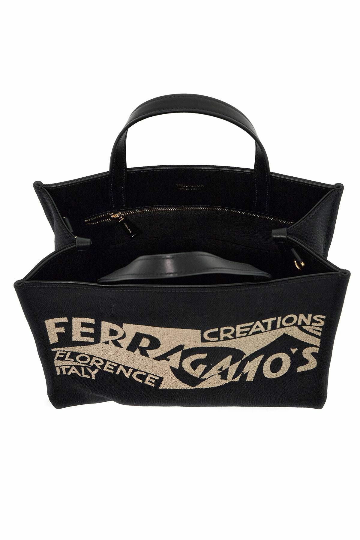 Salvatore Ferragamo o1s1rm0526 Size : OS / Tote Bag in Black/Beige Size ONE SIZE - 3 Thumbnail