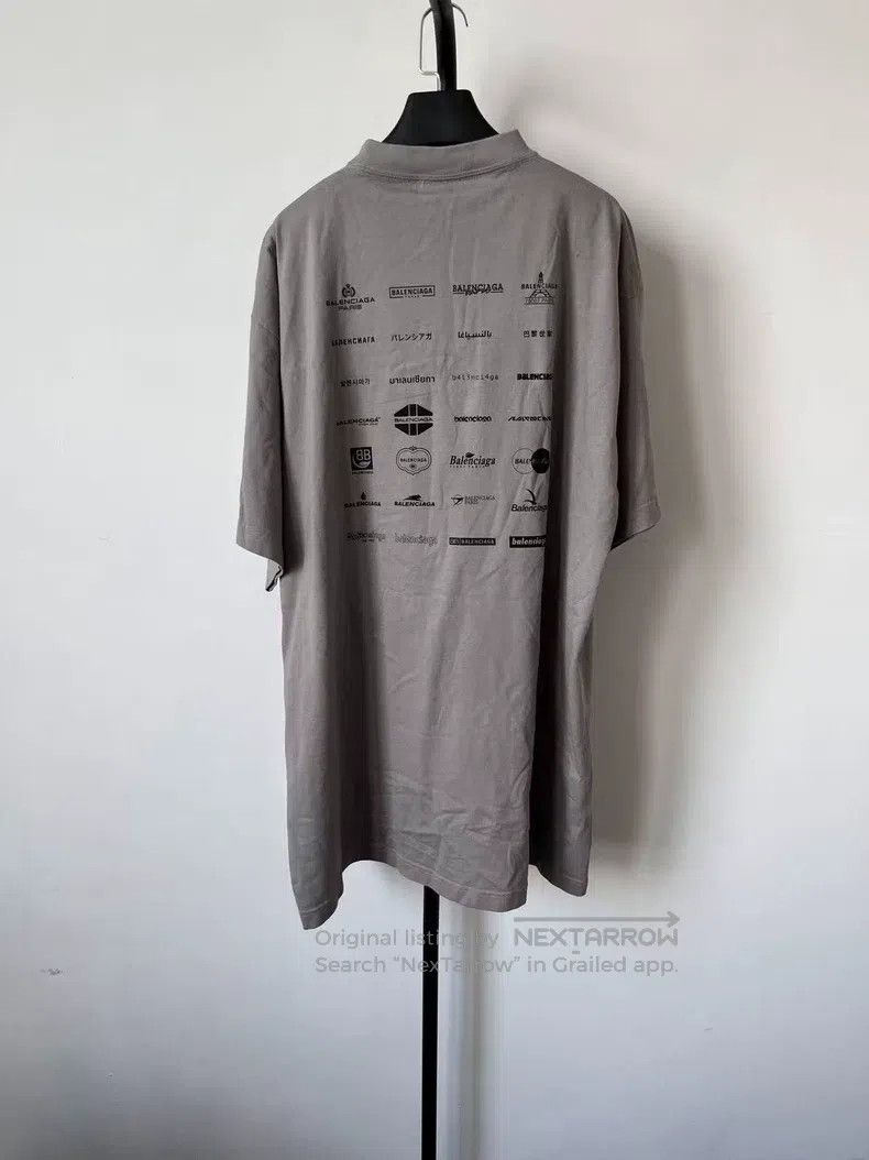 Balenciaga Balenciaga Logo Print Round Neck Short Sleeve T-Shirt Size US L / EU 52-54 / 3 - 2 Thumbnail