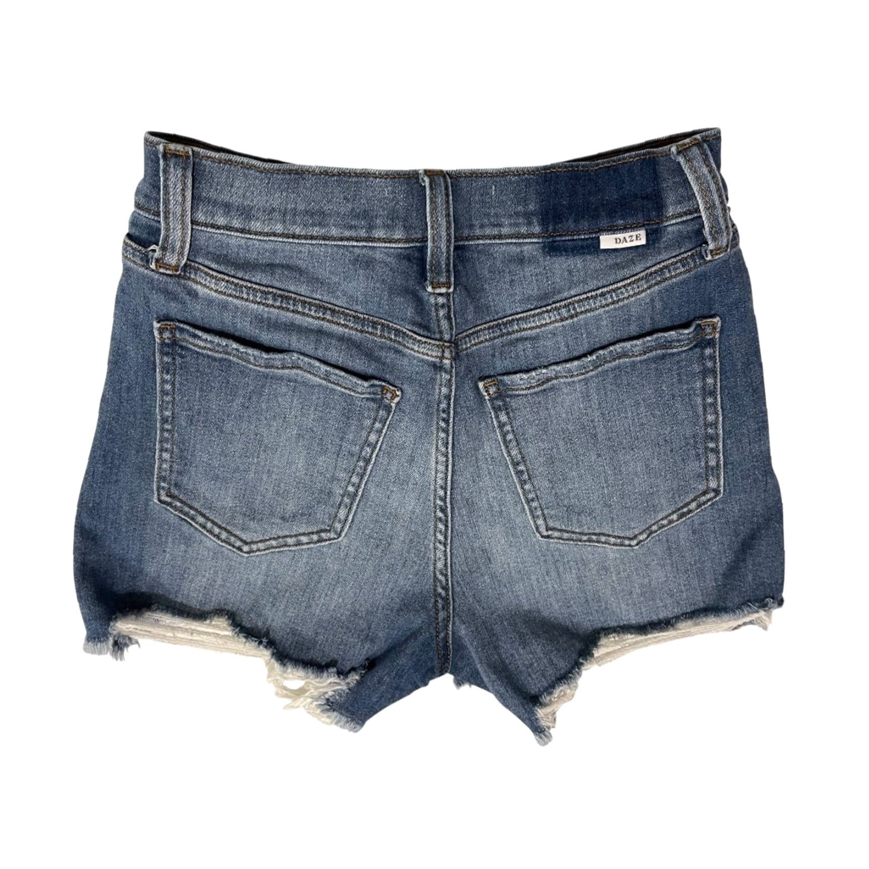 Denime Daze Shorts Womens Size 25 Blue Hug Stretch Denim Jean Shorts Size 42" / US 20 - 6 Thumbnail