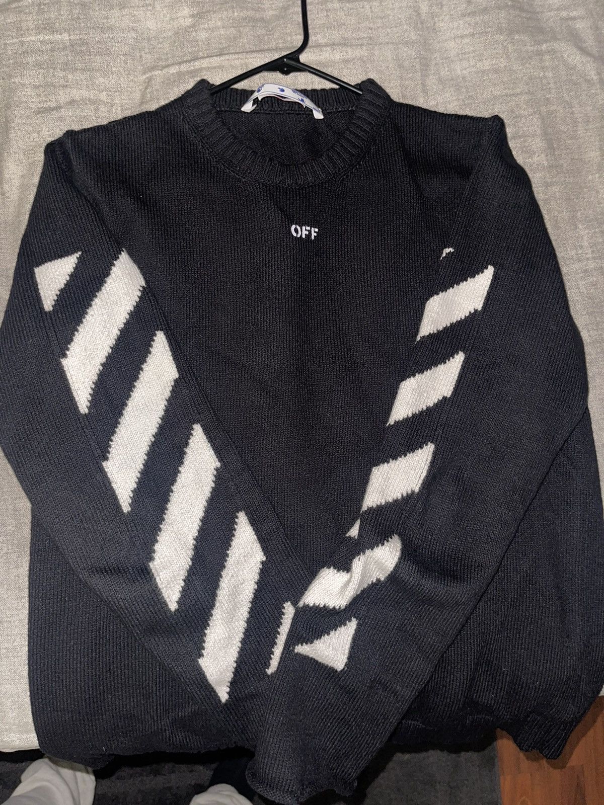 Off-White OFF-WHITE Diag Knit Crewneck Size US XL / EU 56 / 4 - 4 Thumbnail