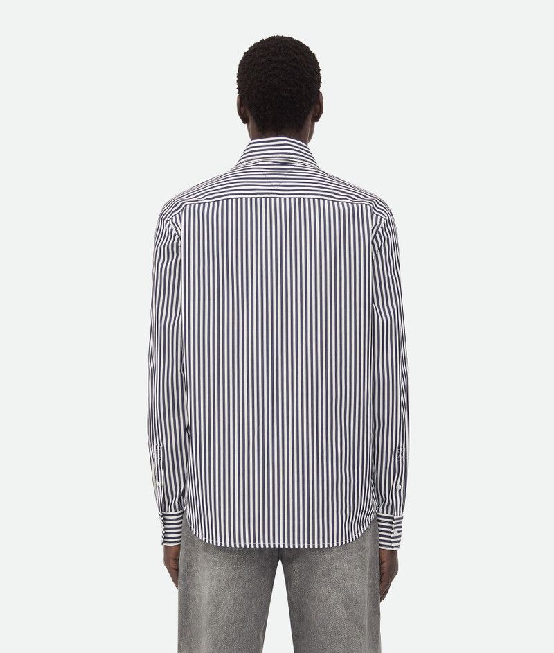 Bottega Veneta o1bcso1str0526 Striped Poplin Shirt in Blue/White Size US M / EU 48-50 / 2 - 3 Thumbnail