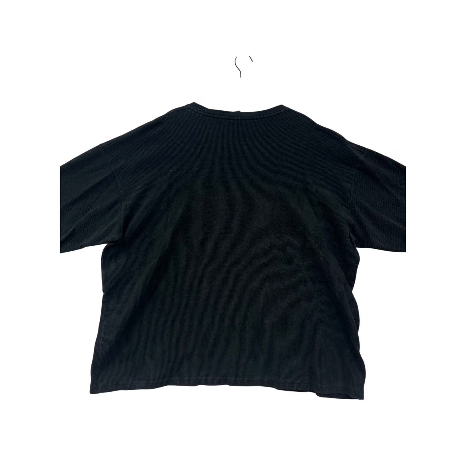 Vintage Sada Shirt 4X Black Long Sleeve Crewneck Waffle Knit #45A Size US XXL / EU 58 / 5 - 2 Thumbnail