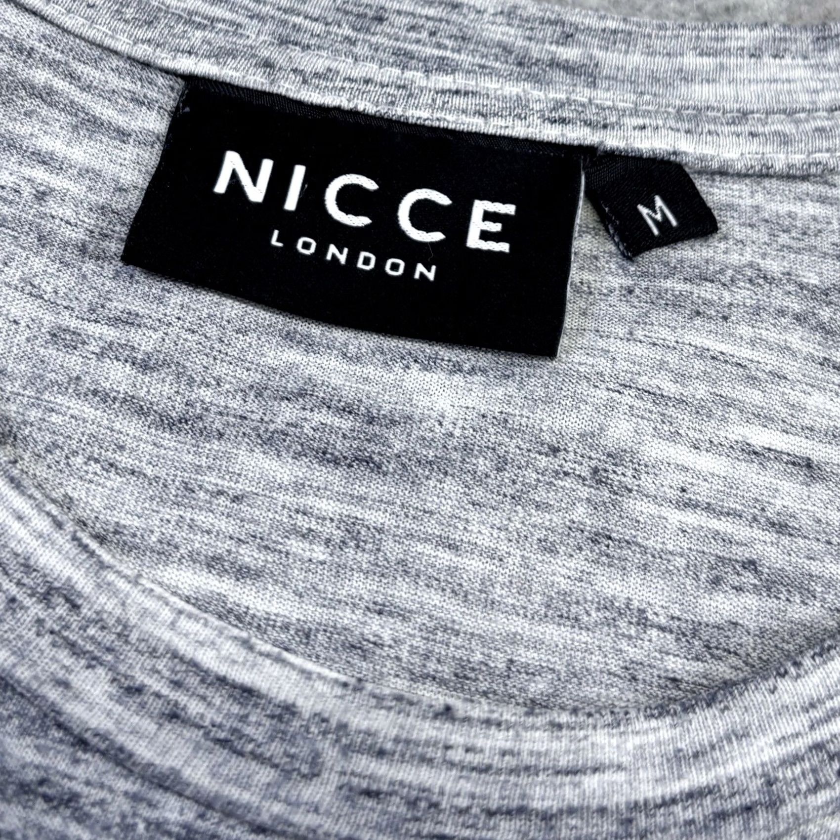 Vintage Nicce London T Shirt Medium Mens Heather Grey Marl Short Sleeve Crew Neck Top Size US M / EU 48-50 / 2 - 7 Thumbnail
