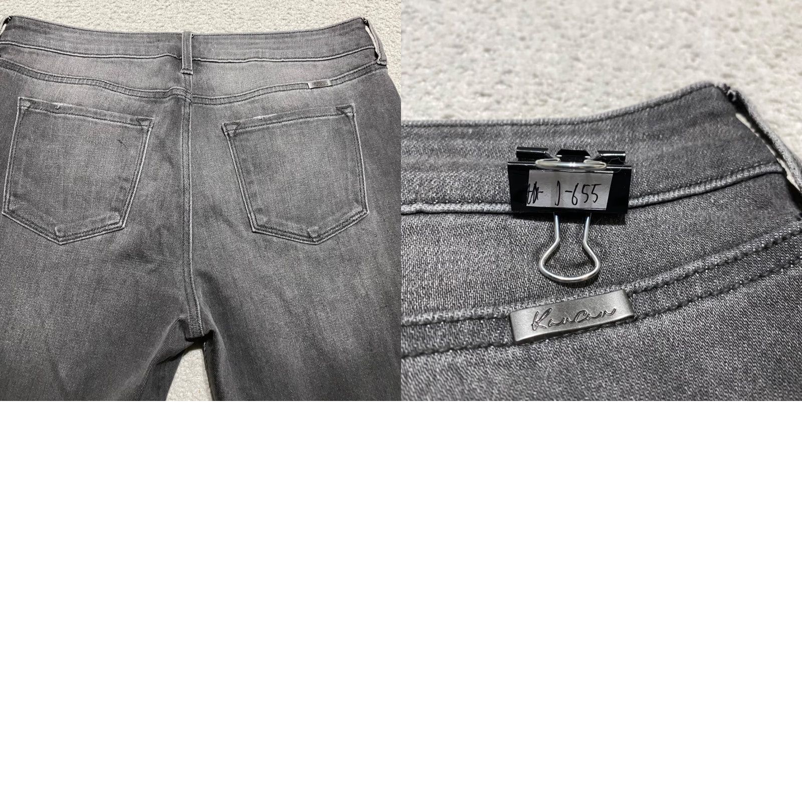 Vintage Kancan Womens Jeans Gray Denim Skinny Medium Wash High Rise 31 Inseam 28 in Regular Stretch 5-Pocket City Womens Jeans Size 24" / US 00 / IT 34 - 9 Thumbnail