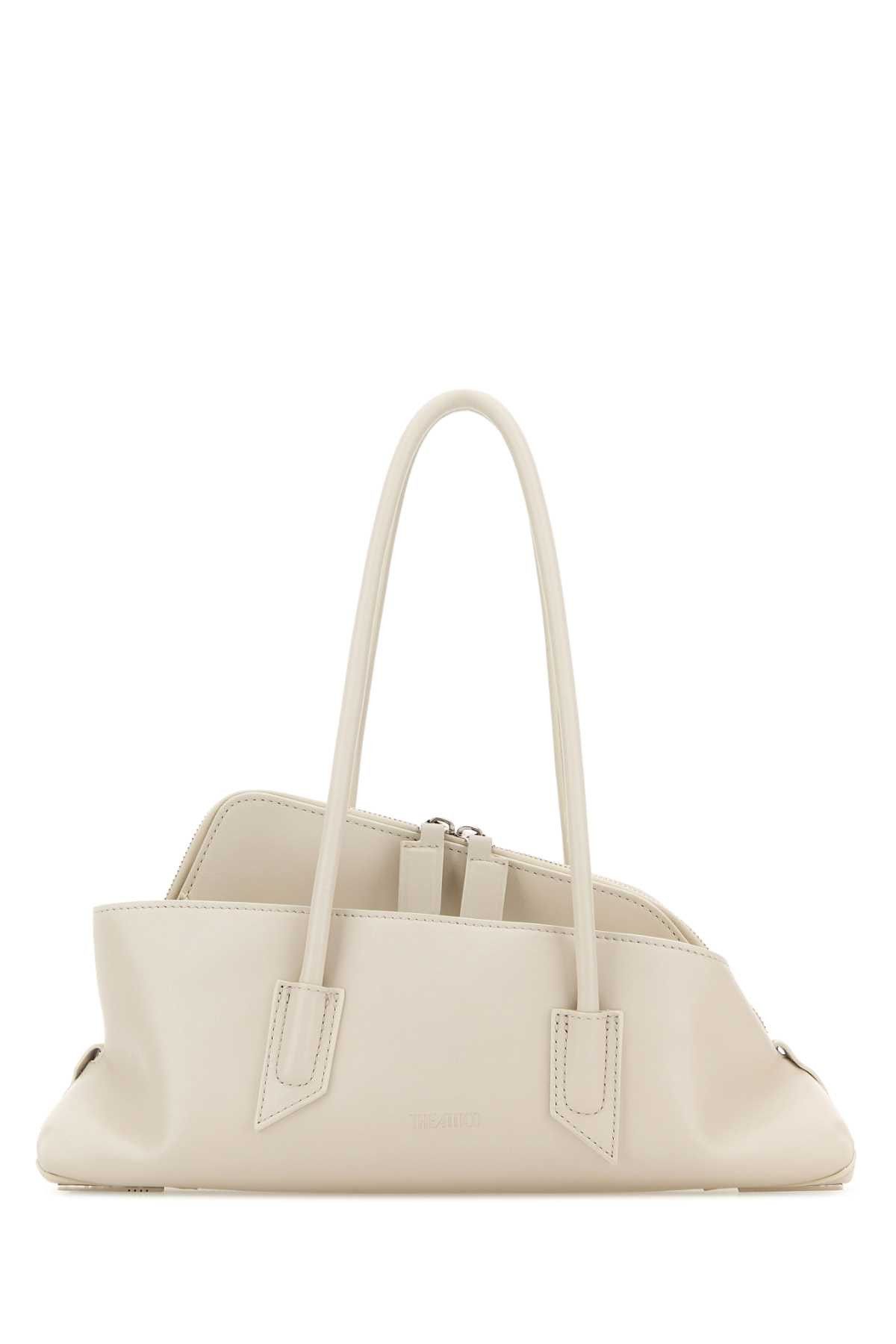 Ivory Leather Small La Passeggiata Shoulder Bag, Women's