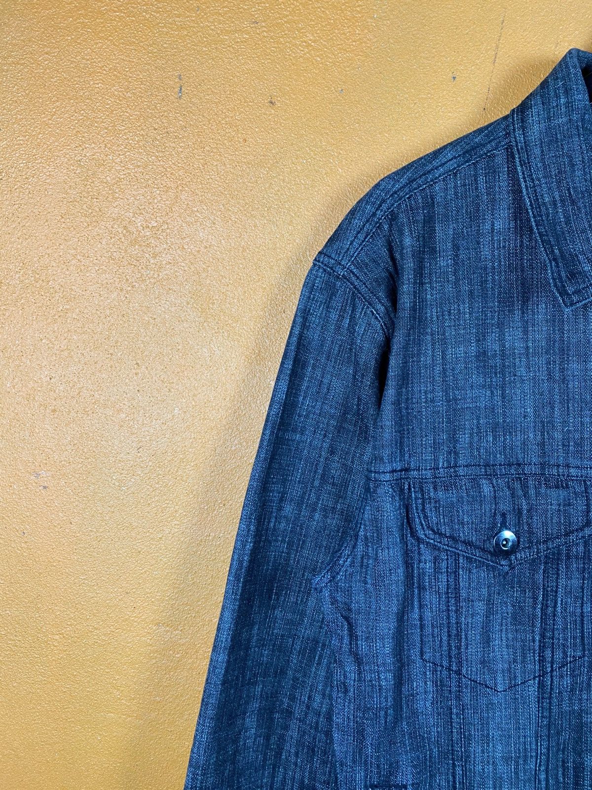 Japanese Brand RESHAM Japanese Style Denim Jacket Workwear Trucker Jacket Size US L / EU 52-54 / 3 - 7 Thumbnail