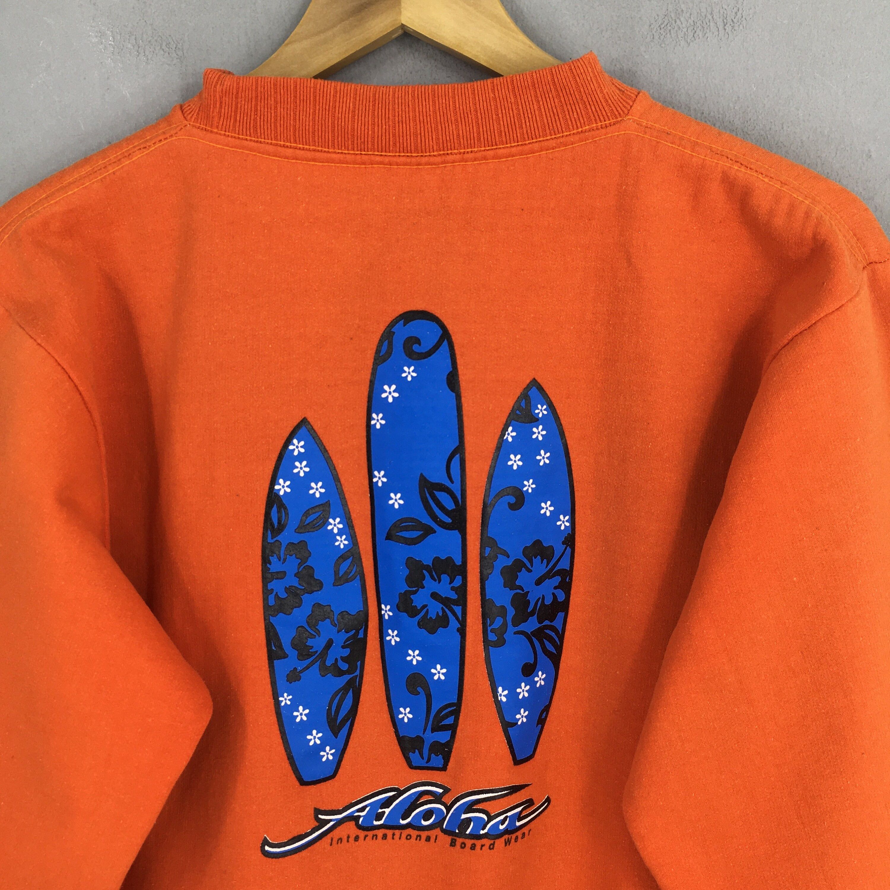 Vintage Vintage 90s Aloha Australia Orange Sweatshirt Medium Size US M / EU 48-50 / 2 - 2 Thumbnail