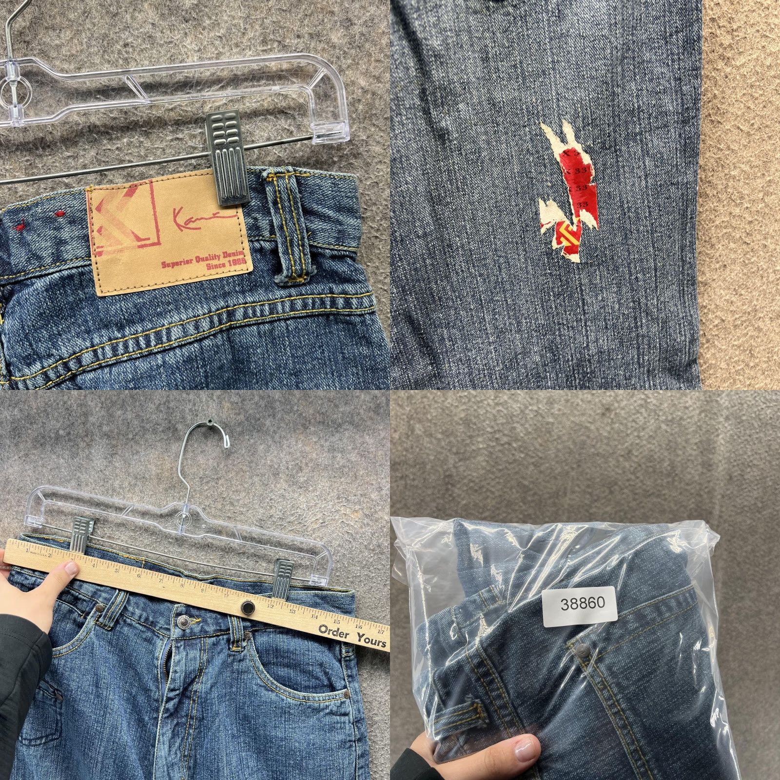Karl Kani VINTAGE Karl Kani Jeans Mens 32x33 Blue Relaxed Straight Denim Hip Hop Y2K NEW Straight Jeans Mens Regular 32 33 Blue Hip Hop Theme Mens Jeans Size US 32 / EU 48 - 8 Thumbnail