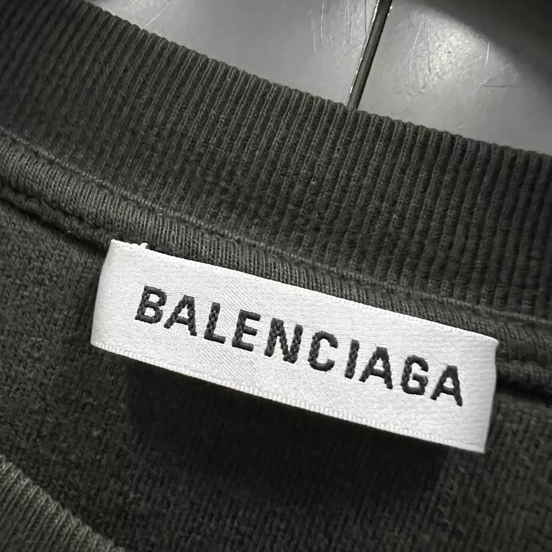 Balenciaga Small Logo Printed Drawstring Hoodie