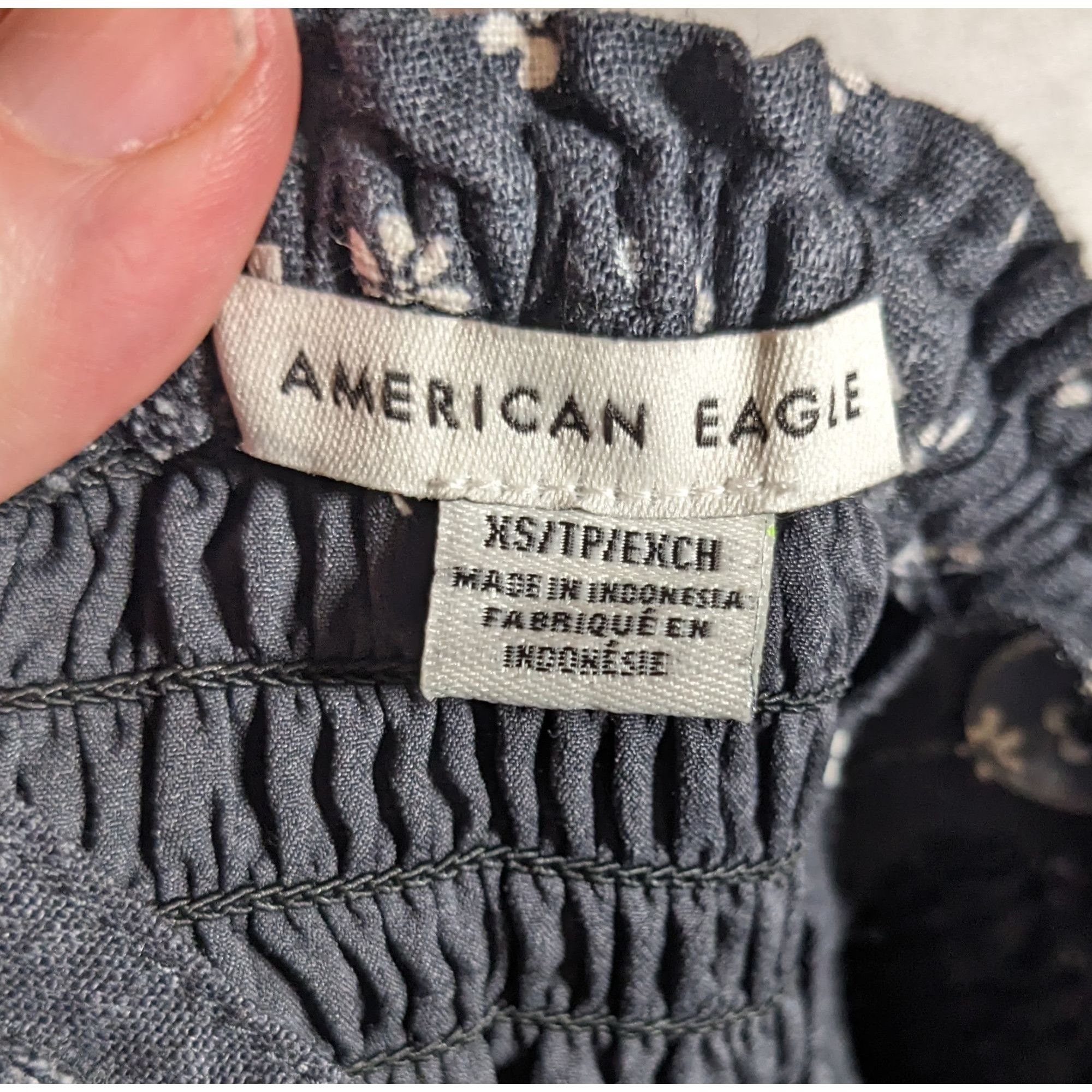 American Eagle Outfitters American Eagle Summery Black Floral Mini Dress Size XS / US 0-2 / IT 36-38 - 6 Thumbnail