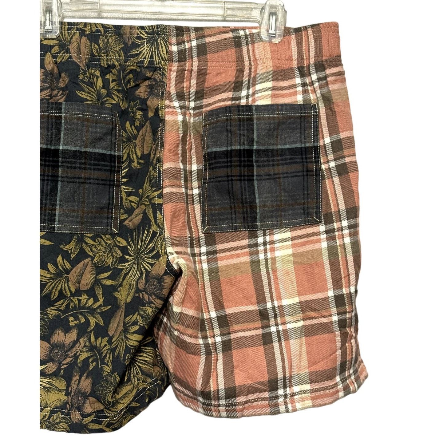 BP. BP. Shorts Plaid Floral Drawstring Multicolor Men's L NWT Size US 35 - 7 Thumbnail