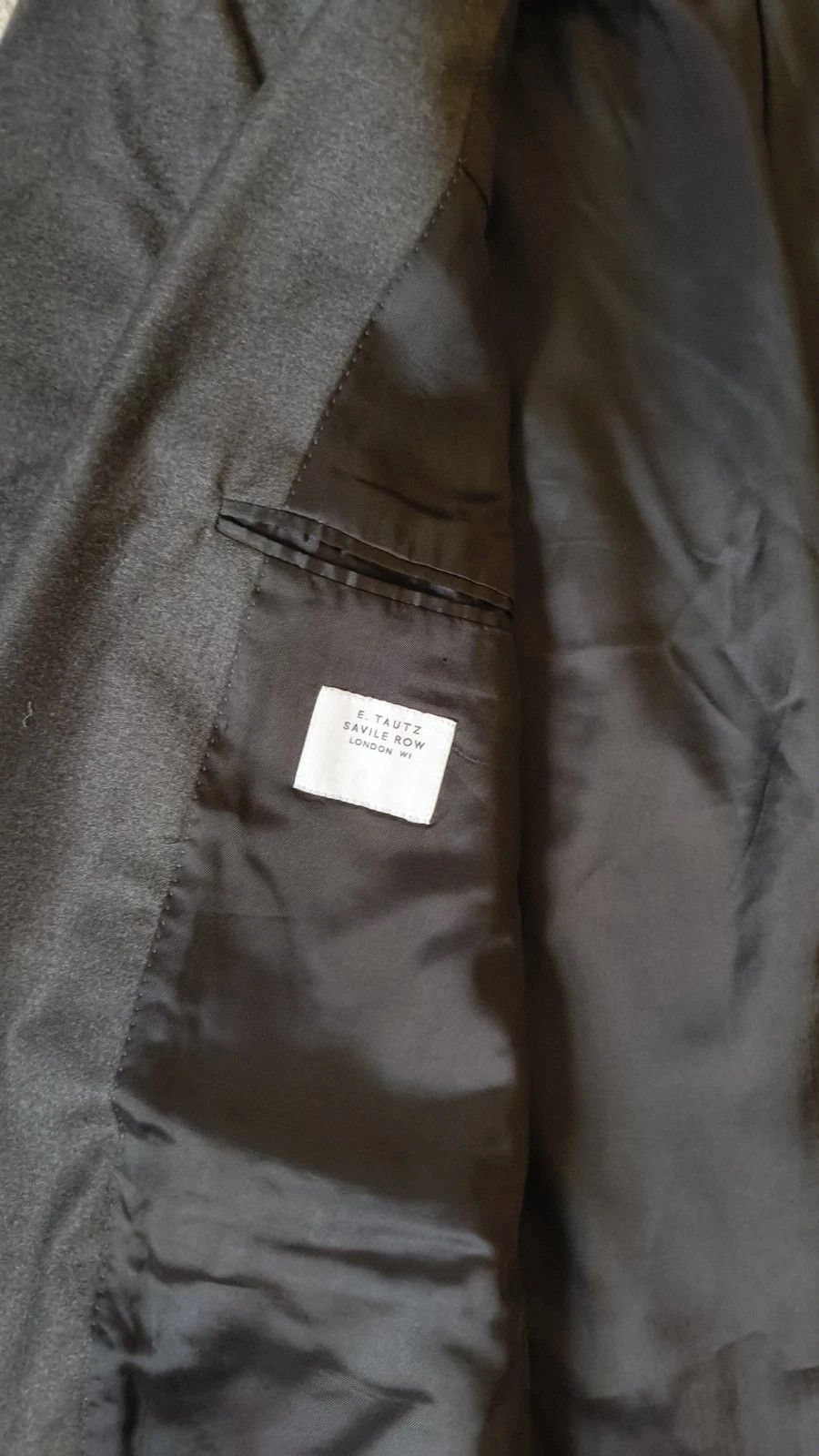 E. Tautz Wool/Silk charcoal blazer Size 40R - 3 Thumbnail