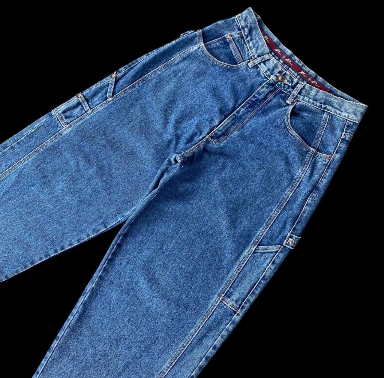 JNCO × Pelle Pelle × Vintage RARE VTG 90S PELLE PELLE M.BUCHANAN BAGGY WIDELEG JNCO STYLE Size US 30 / EU 46 - 7 Thumbnail