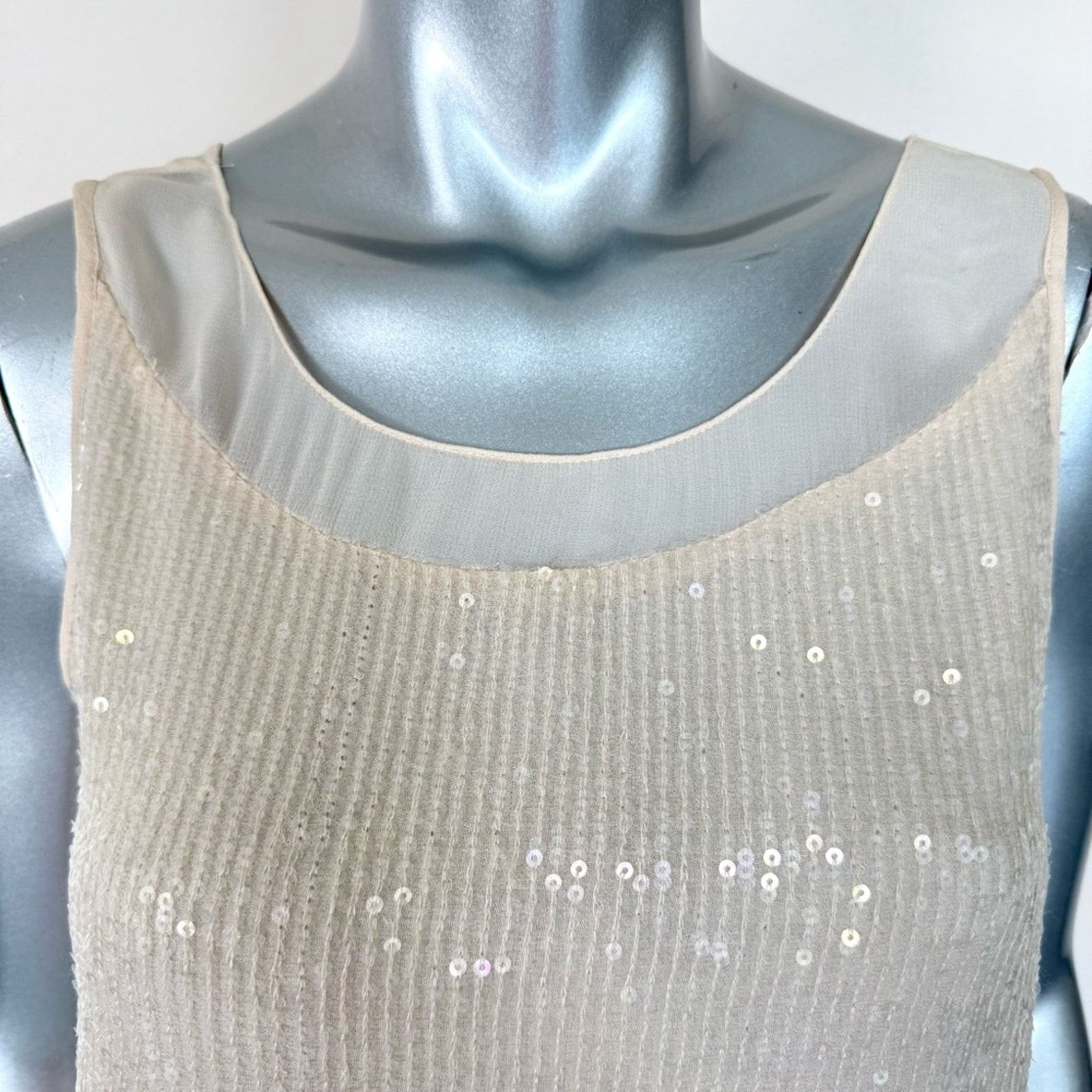 French Connection French Connection women beige top with sequins size 4 US Size S / US 4 / IT 40 - 3 Thumbnail