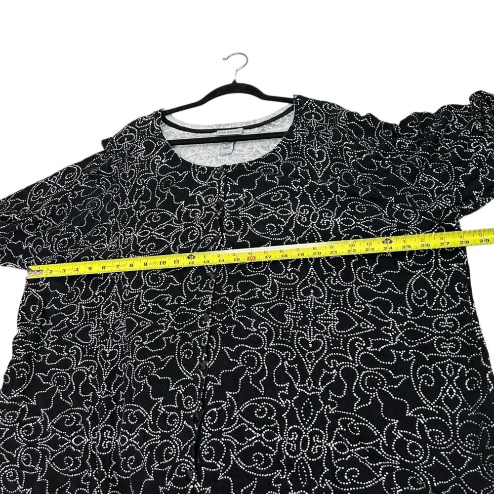 Designer Catherines l NWT Black White Cotton Cardigan Sweater 4X Size M / US 6-8 / IT 42-44 - 5 Thumbnail